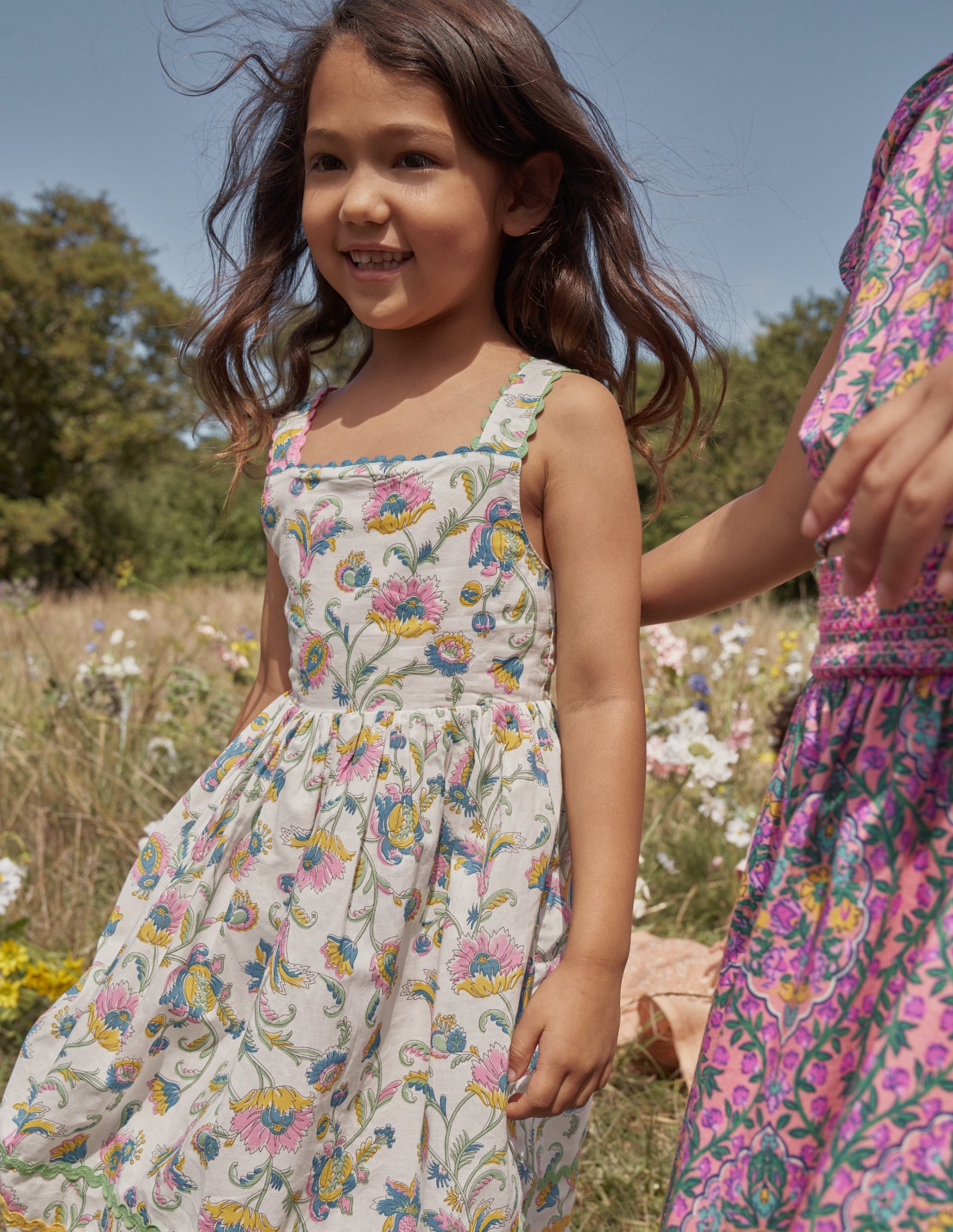 Robe avec nœud à l'arrière-Motif Summer Vine fleur de prunier - Image 4
