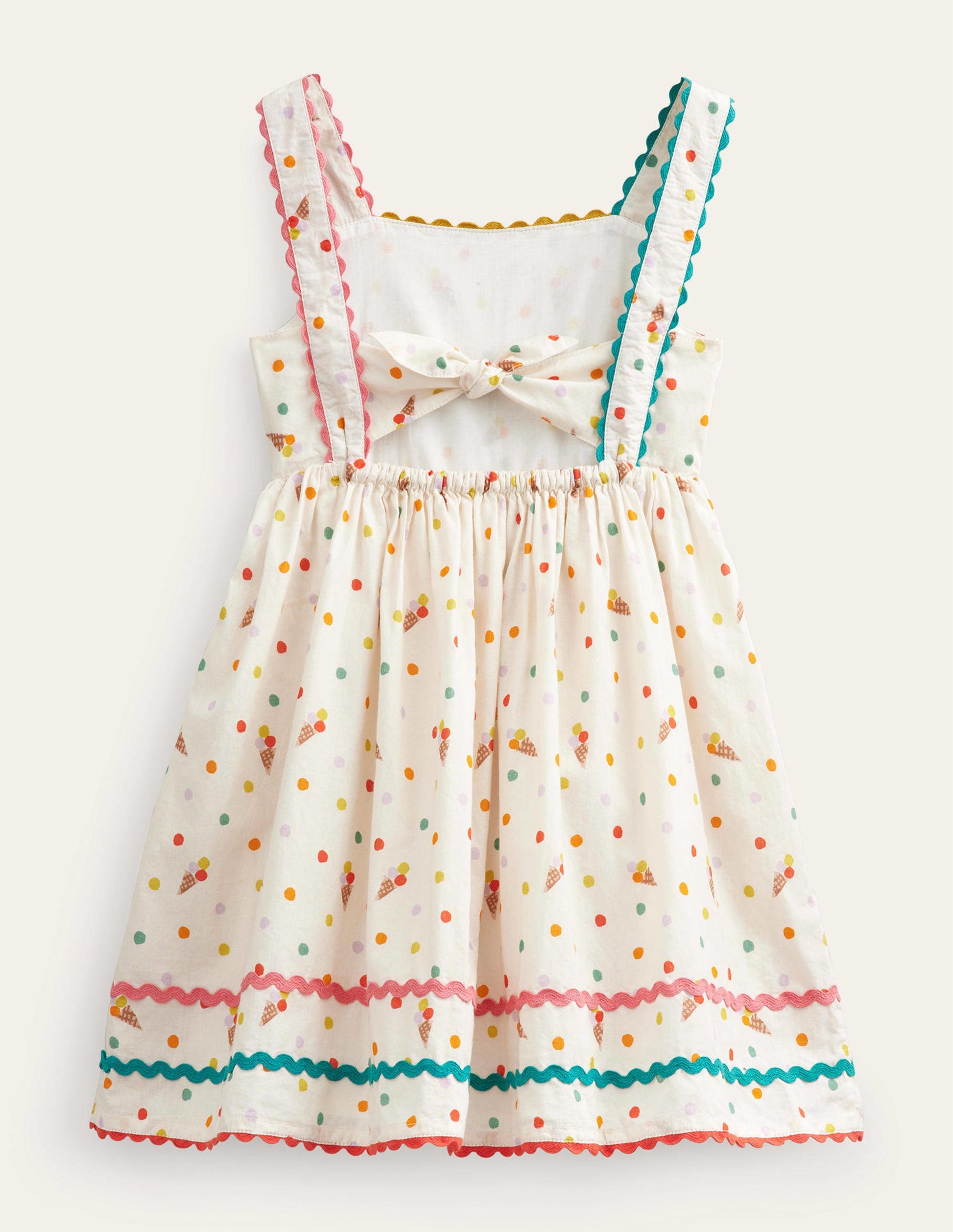 Kleid mit Rückenschleife-Vanille, Eiscreme-2