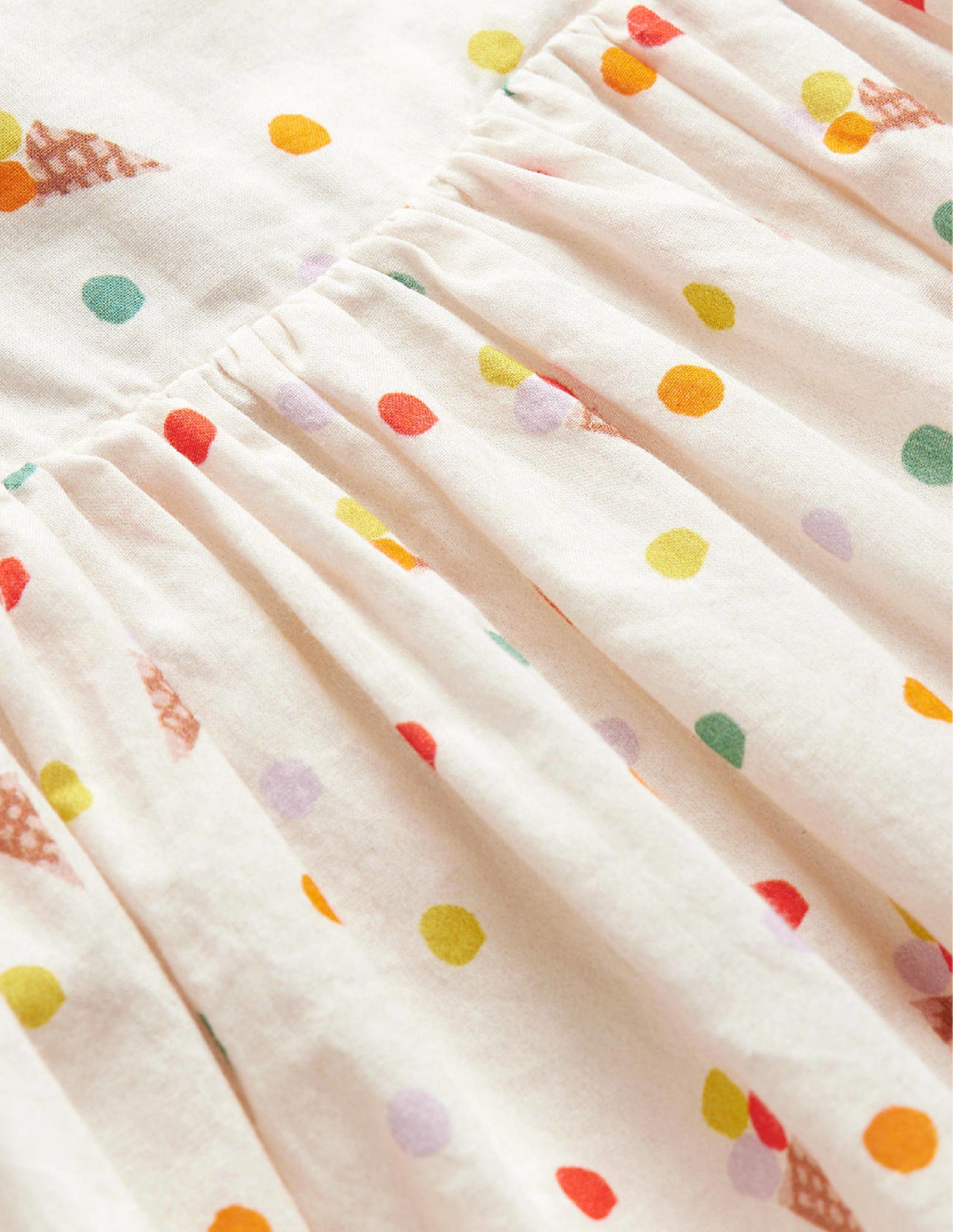 Kleid mit Rückenschleife-Vanille, Eiscreme - Image 3