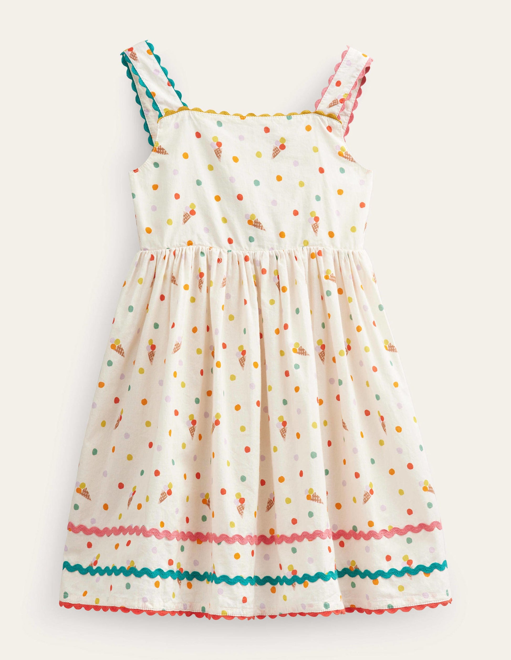 Kleid mit Rückenschleife-Vanille, Eiscreme-1