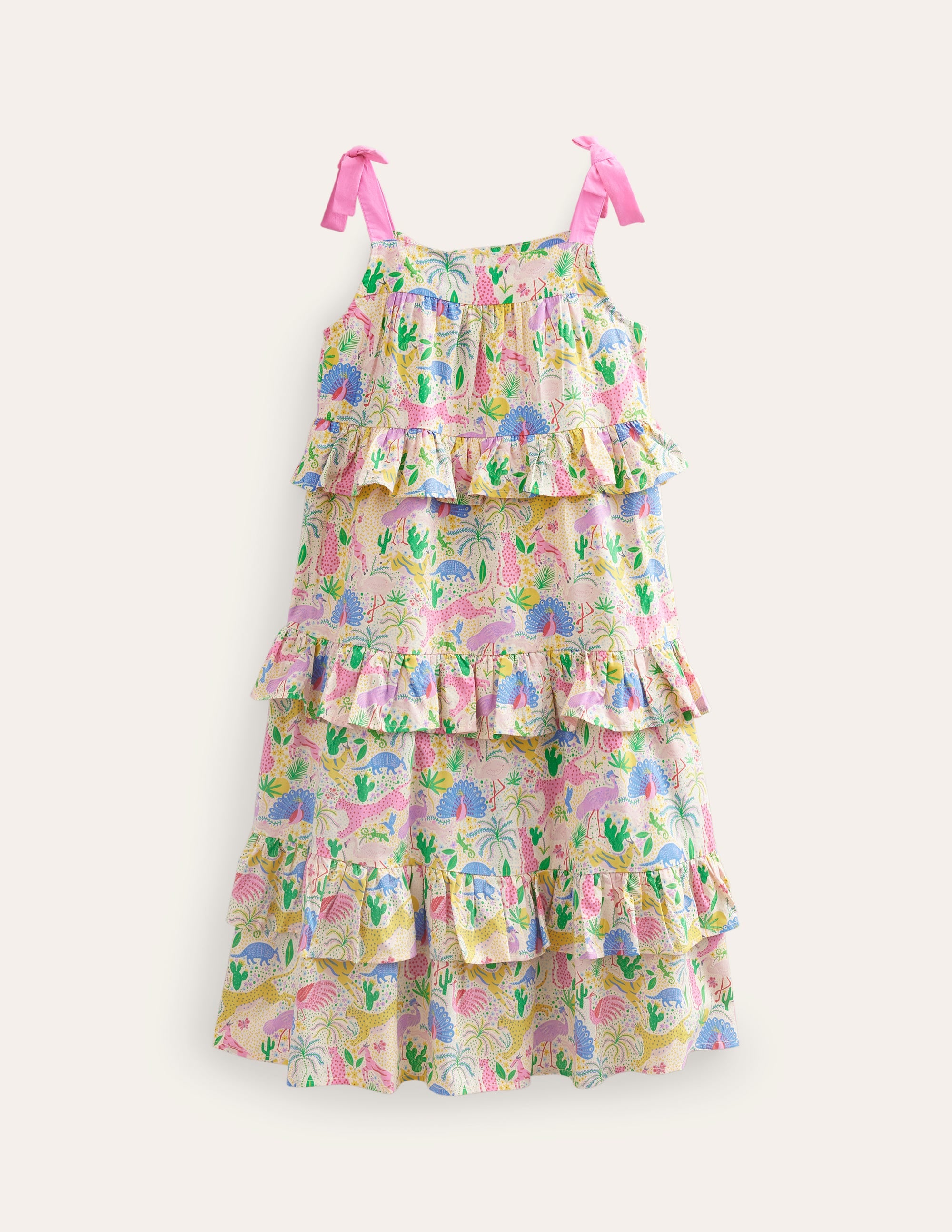 Gestuftes Maxikleid mit Rüschen-Bunt, Wüstenmotiv - Image 2