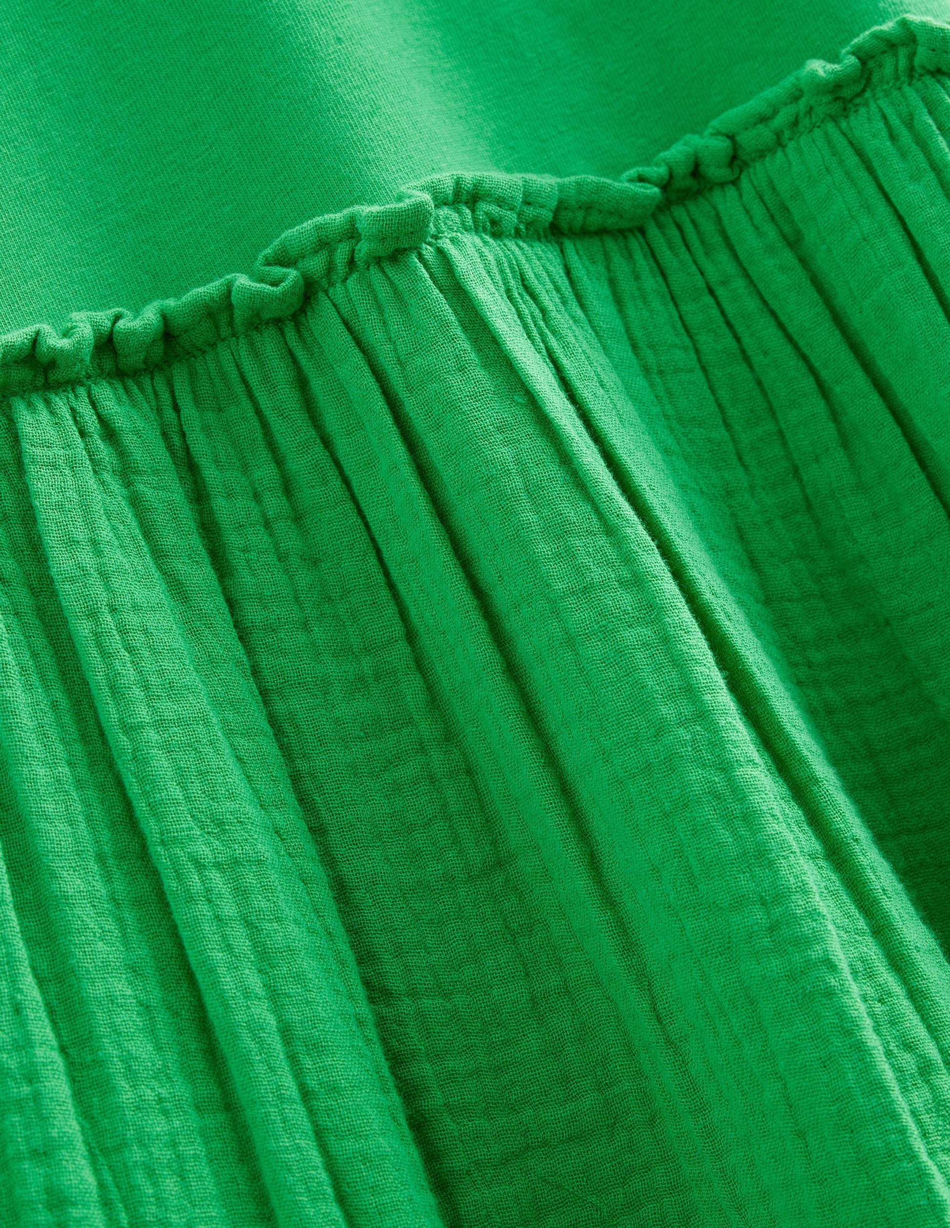 Robe tissée texturée-Vert vif-3