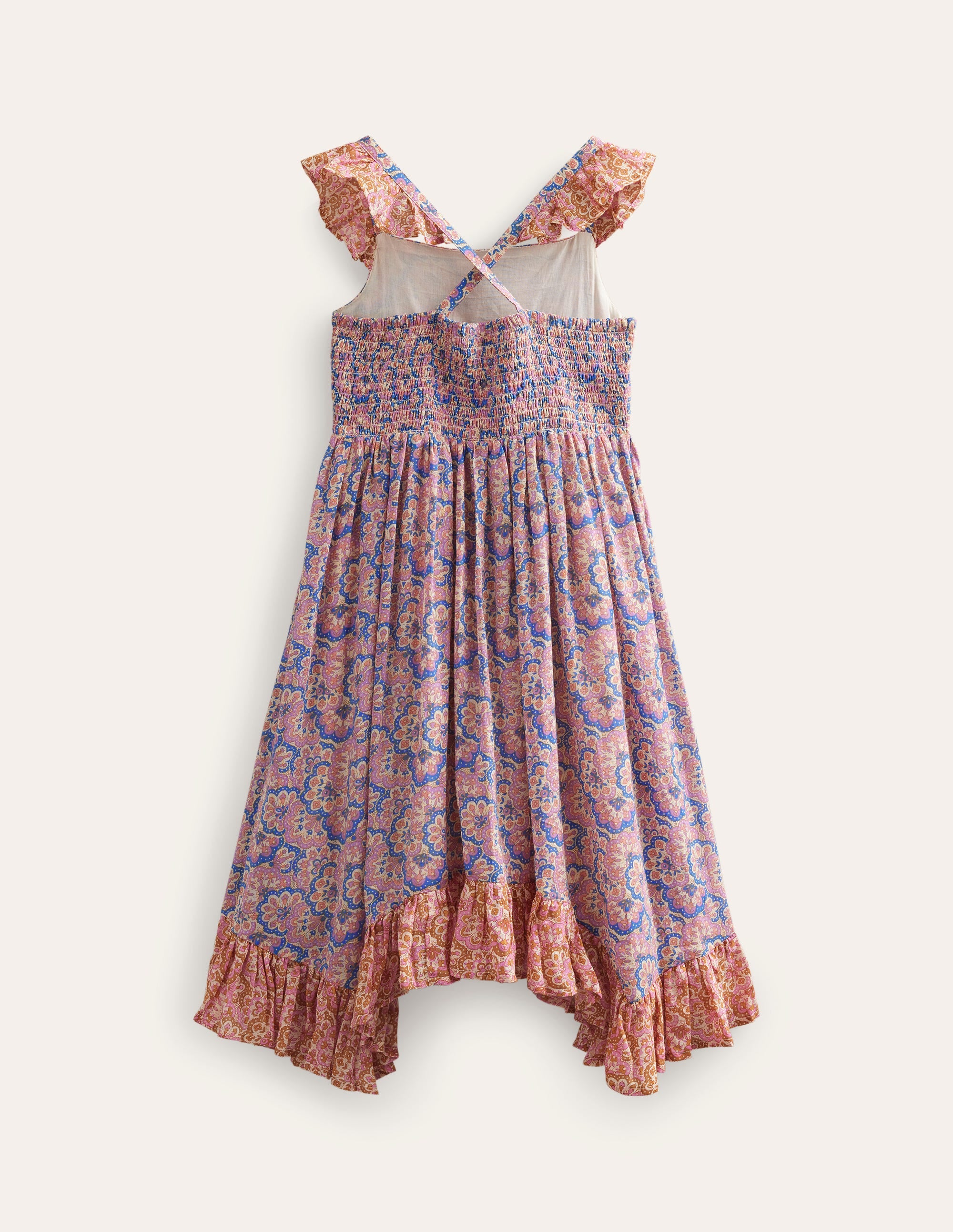 Kleid mit Zipfelsaum-Lila/Pfirsich, Paisleymuster - Image 2