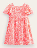 Gemustertes Webkleid-Wassermelonenbowle, Paisleymuster