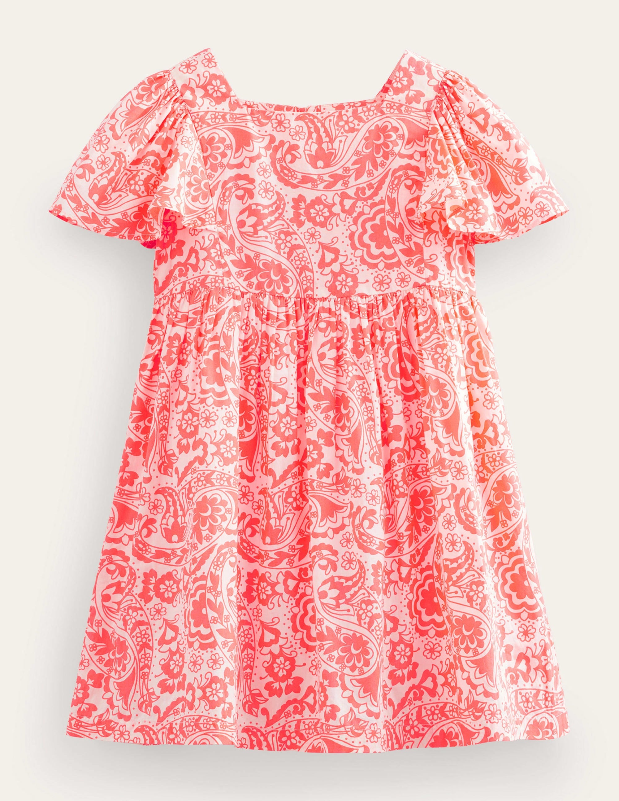 Gemustertes Webkleid-Wassermelonenbowle, Paisleymuster - Image 1