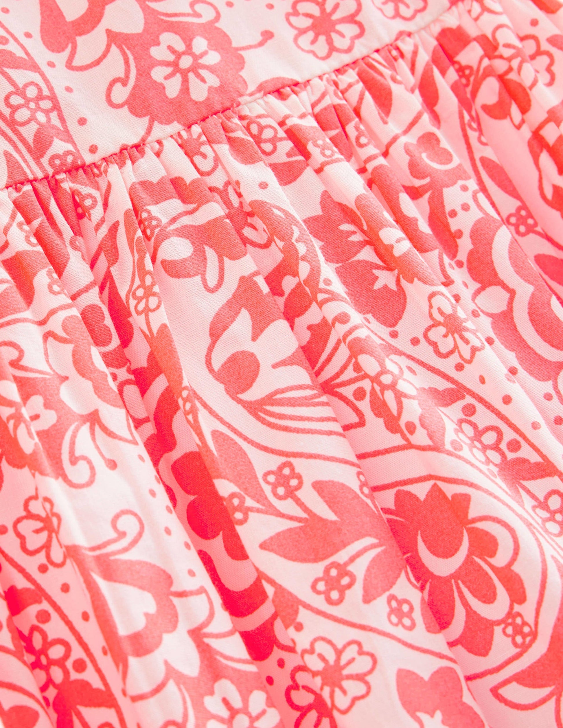 Gemustertes Webkleid-Wassermelonenbowle, Paisleymuster-3
