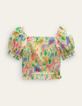 Blouse froncée coordonnée-Désert multi