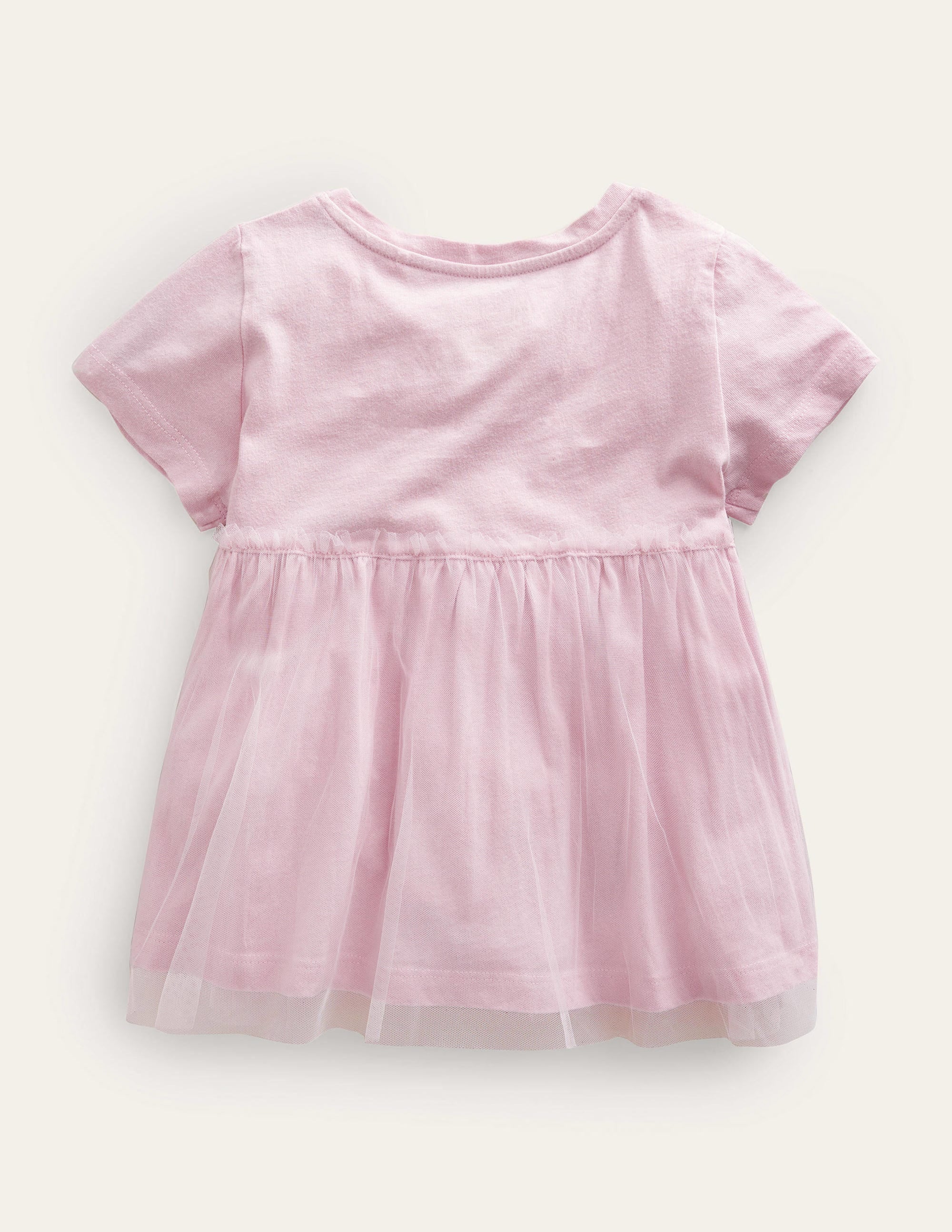 Tüll-T-Shirt mit Flatterapplikation-Französisches Rosa - Image 2