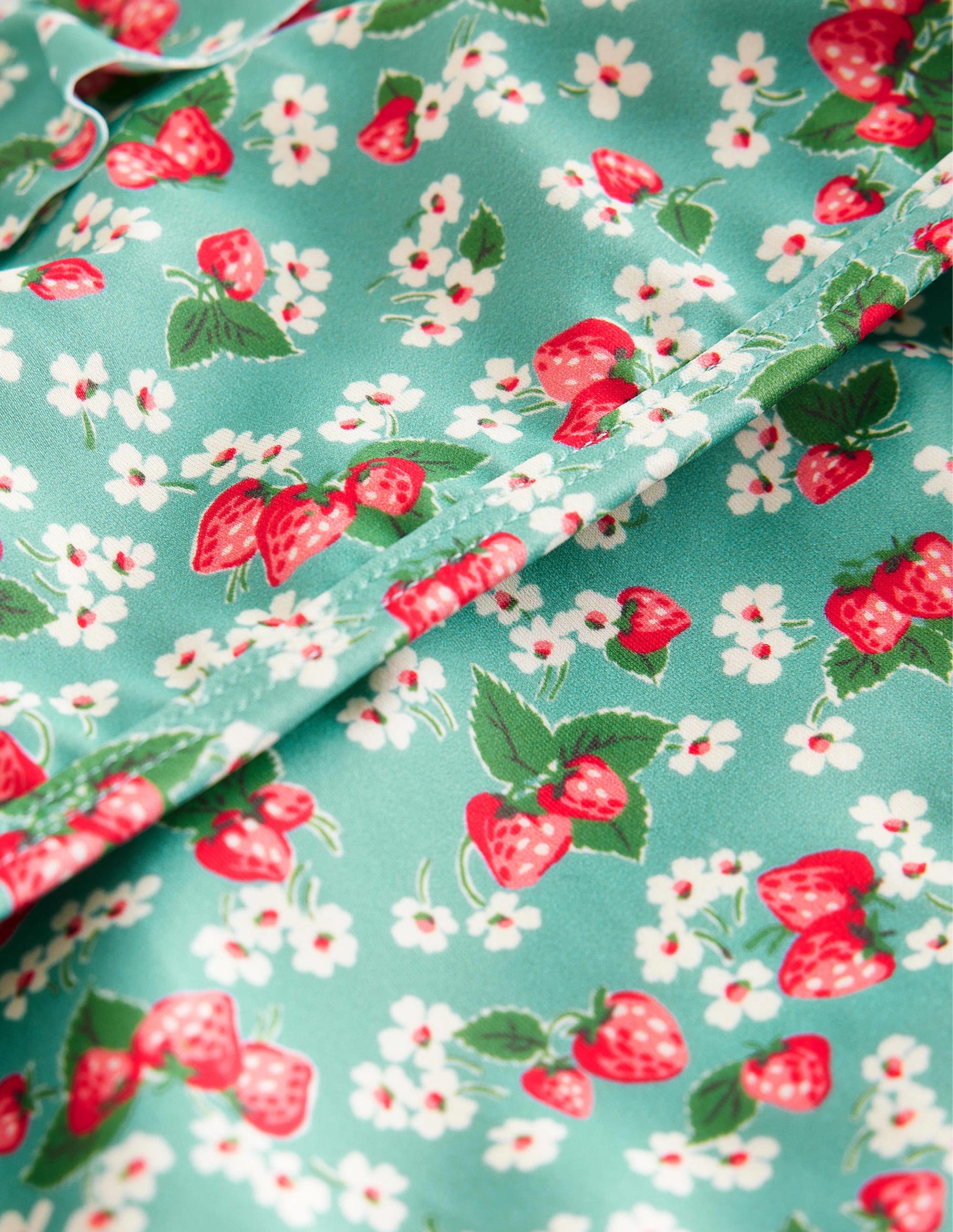 Rüschenbikini mit Schleife am Rücken-Meerblau, Erdbeeren/Blümchen-3