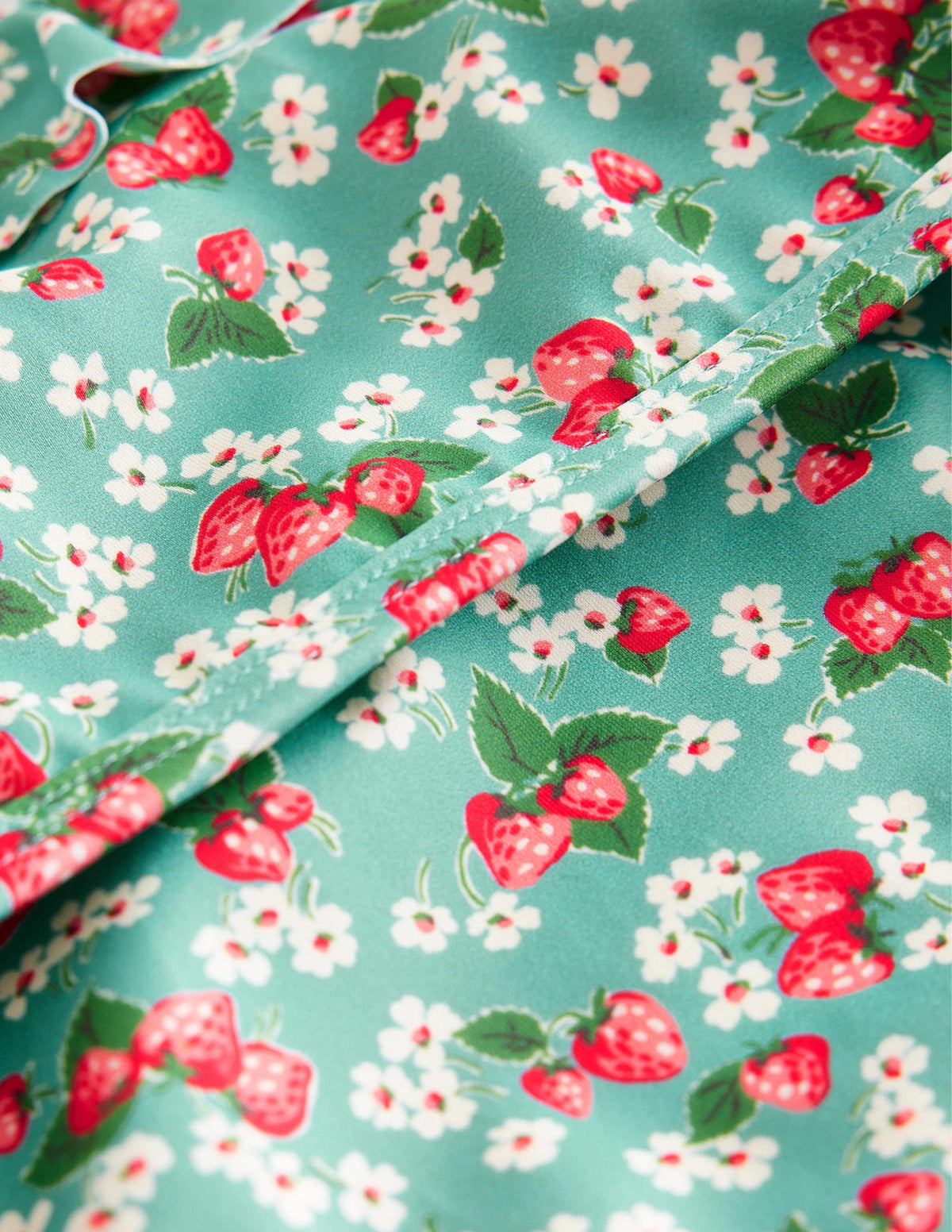 Rüschenbikini mit Schleife am Rücken-Meerblau, Erdbeeren/Blümchen - Image 3