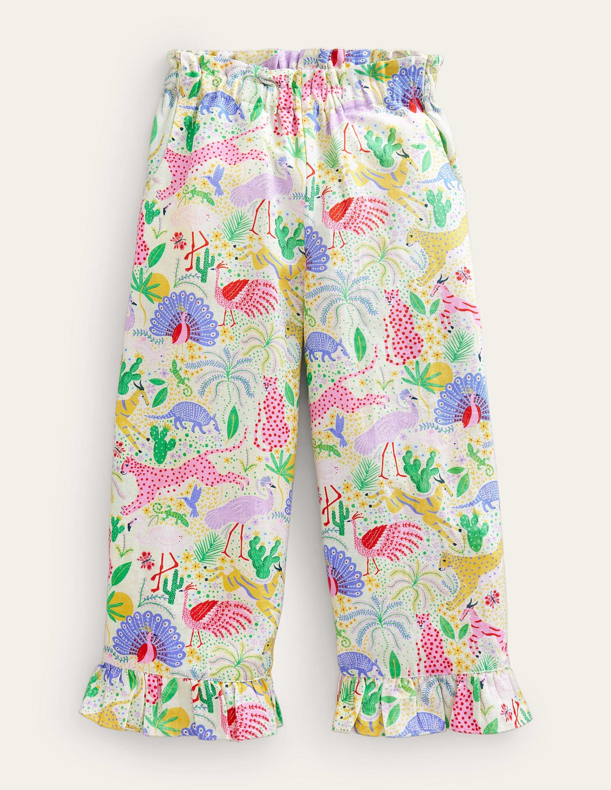 Pantalon large à bords volantés-Désert multi - Image 1