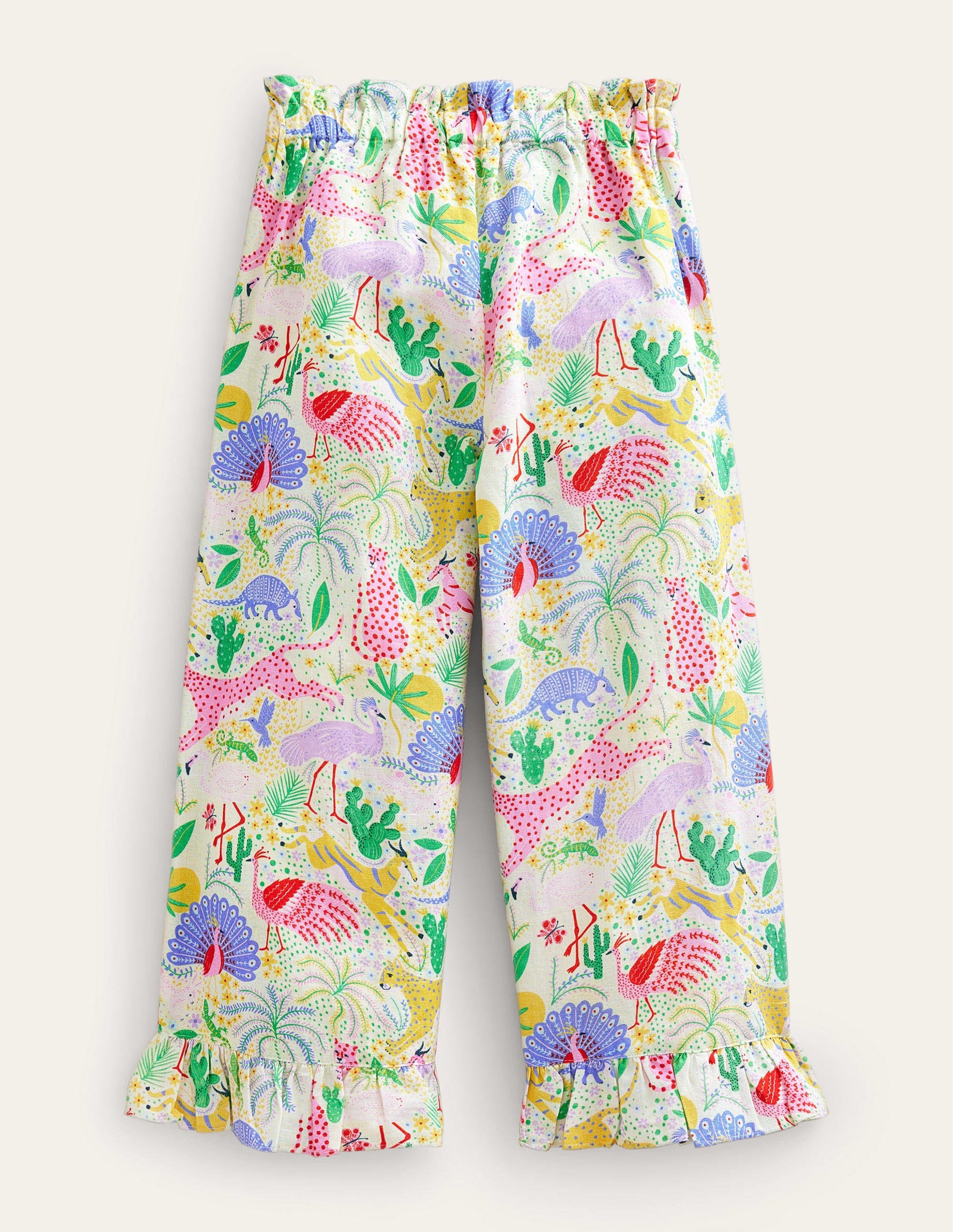 Pantalon large à bords volantés-Désert multi-2