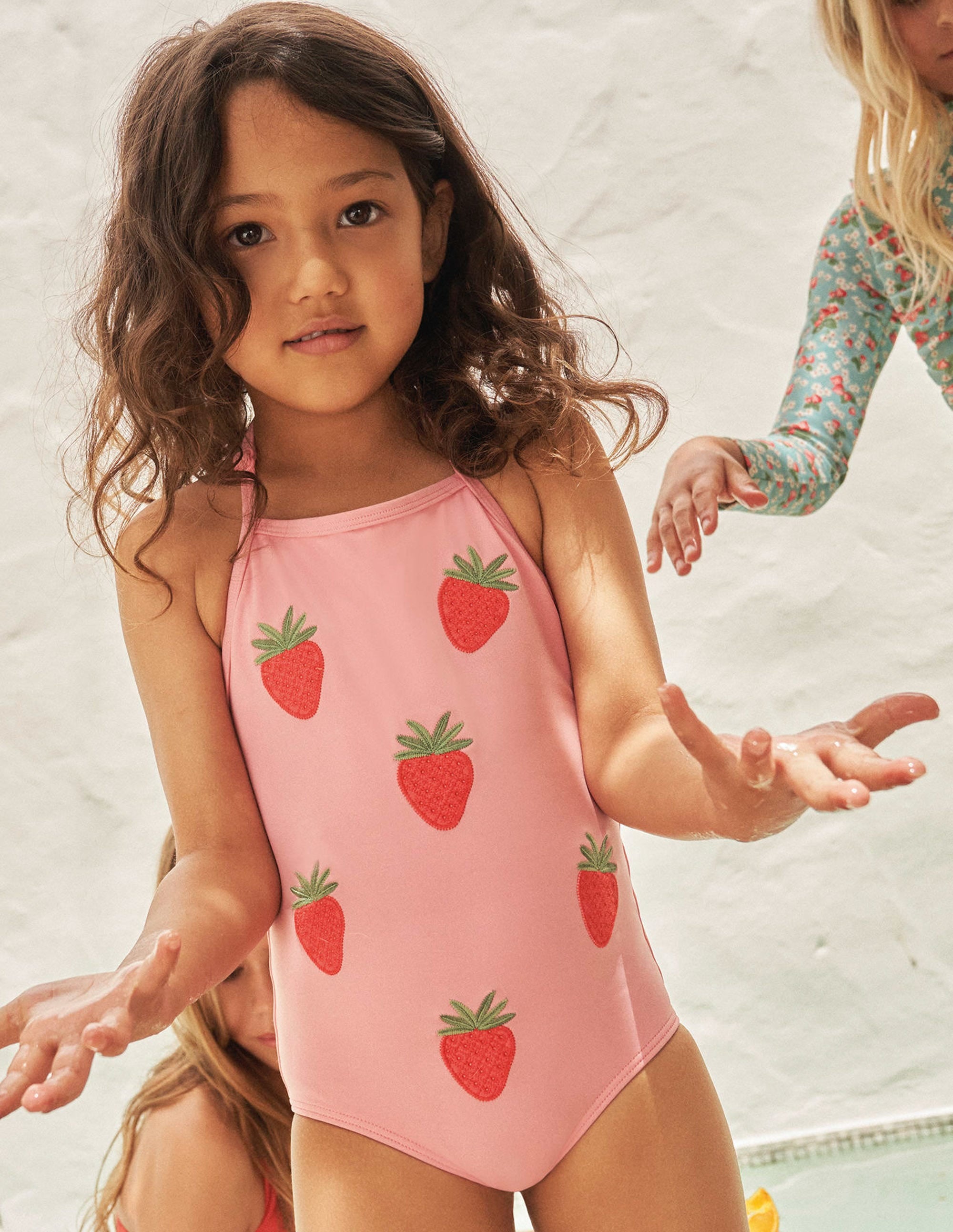 Maillot de bain à appliqué fruit-Limonade rose - Image 4