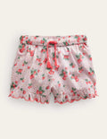 Shorts mit gerüschtem Muschelsaum-Französisches Rosa, Erdbeeren