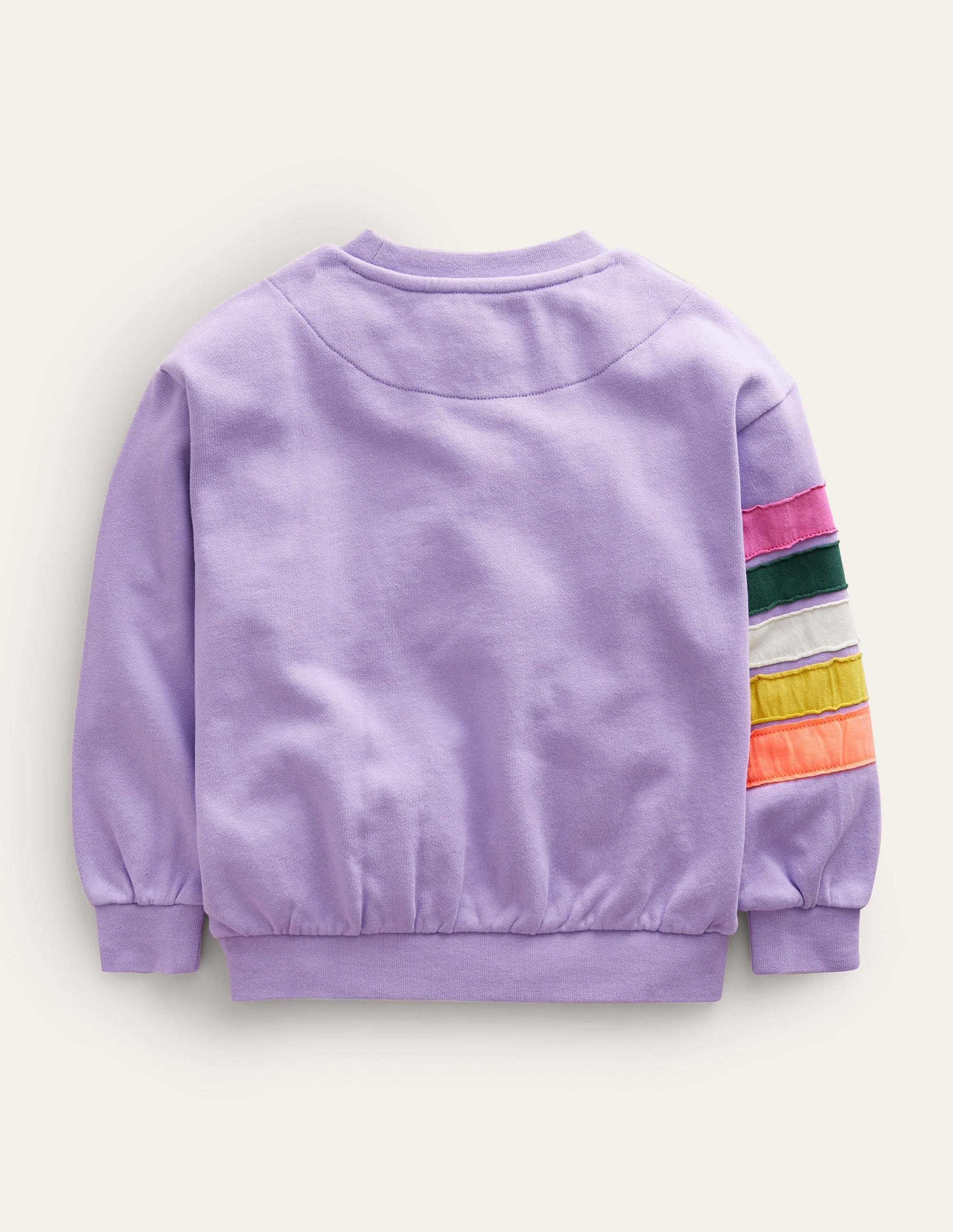 Sweatshirt mit Regenbogenapplikation-Lavendel - Image 2