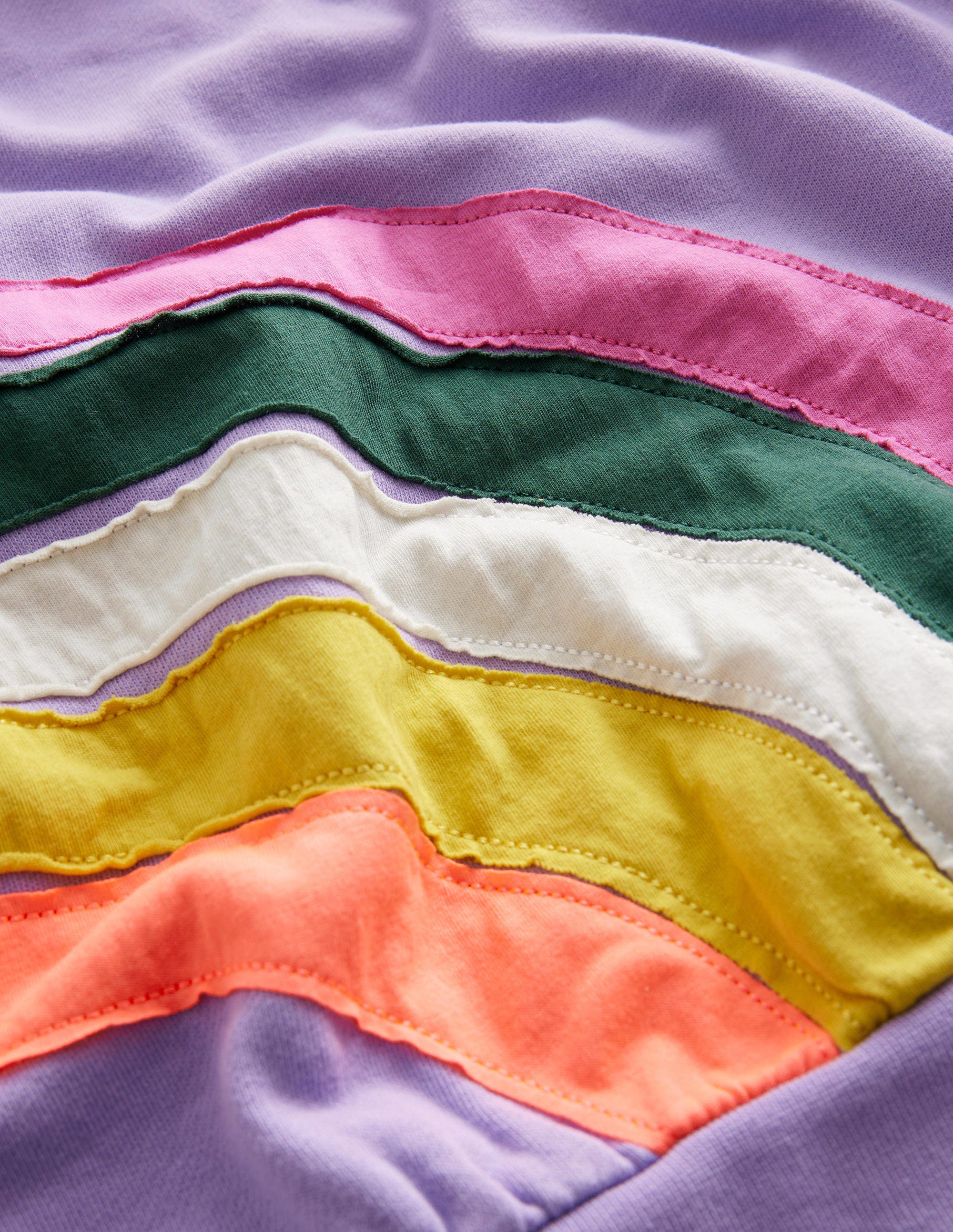 Sweatshirt mit Regenbogenapplikation-Lavendel - Image 3