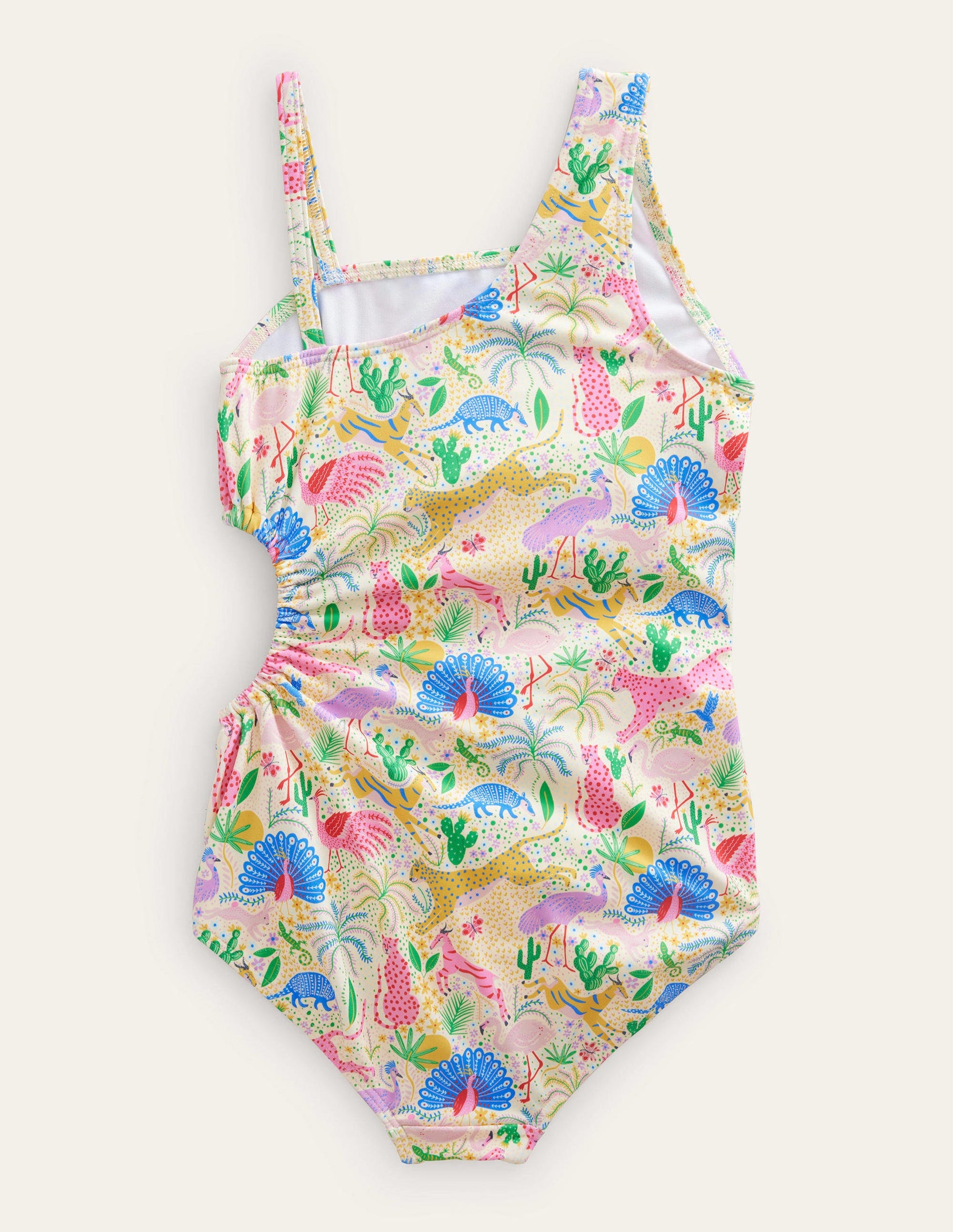 Ruched Cut Out Swimsuit-Multi Mini Desert-2