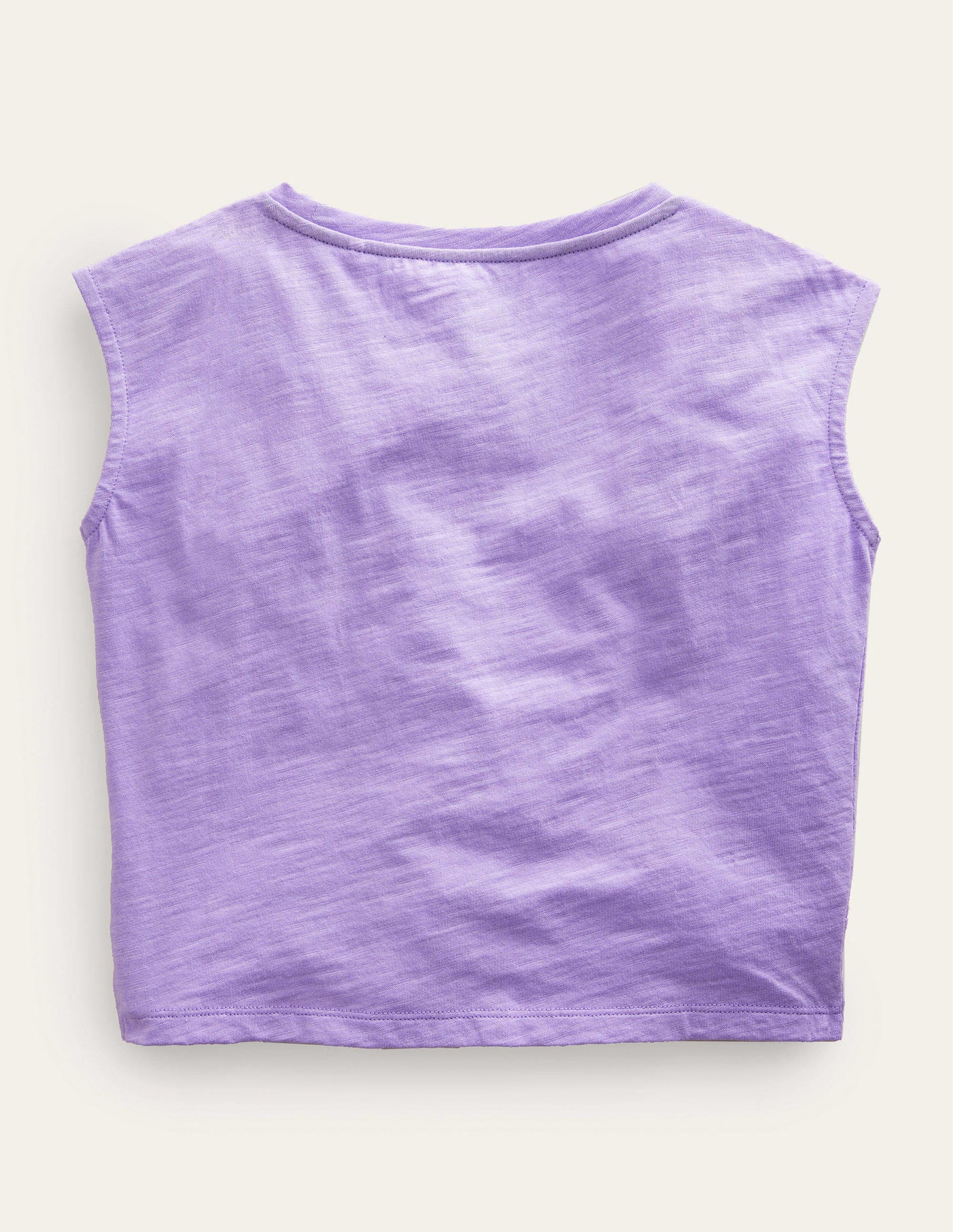 T-shirt froncé sur le devant-Violet lavande ravissant-2