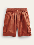 Cargoshorts mit längerem Schnitt-Kastanienbraun