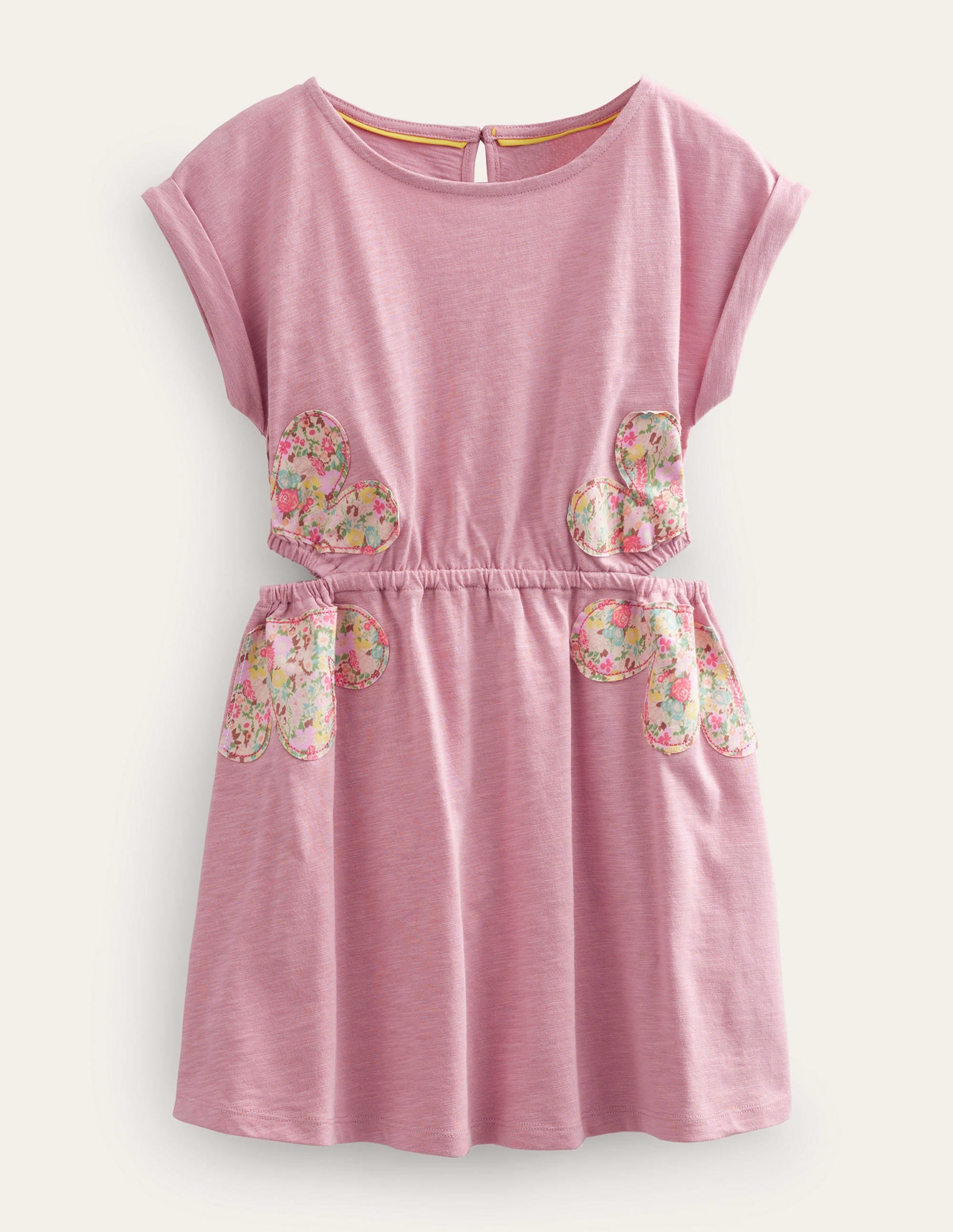 Robe à découpes-Rose amande - Image 1