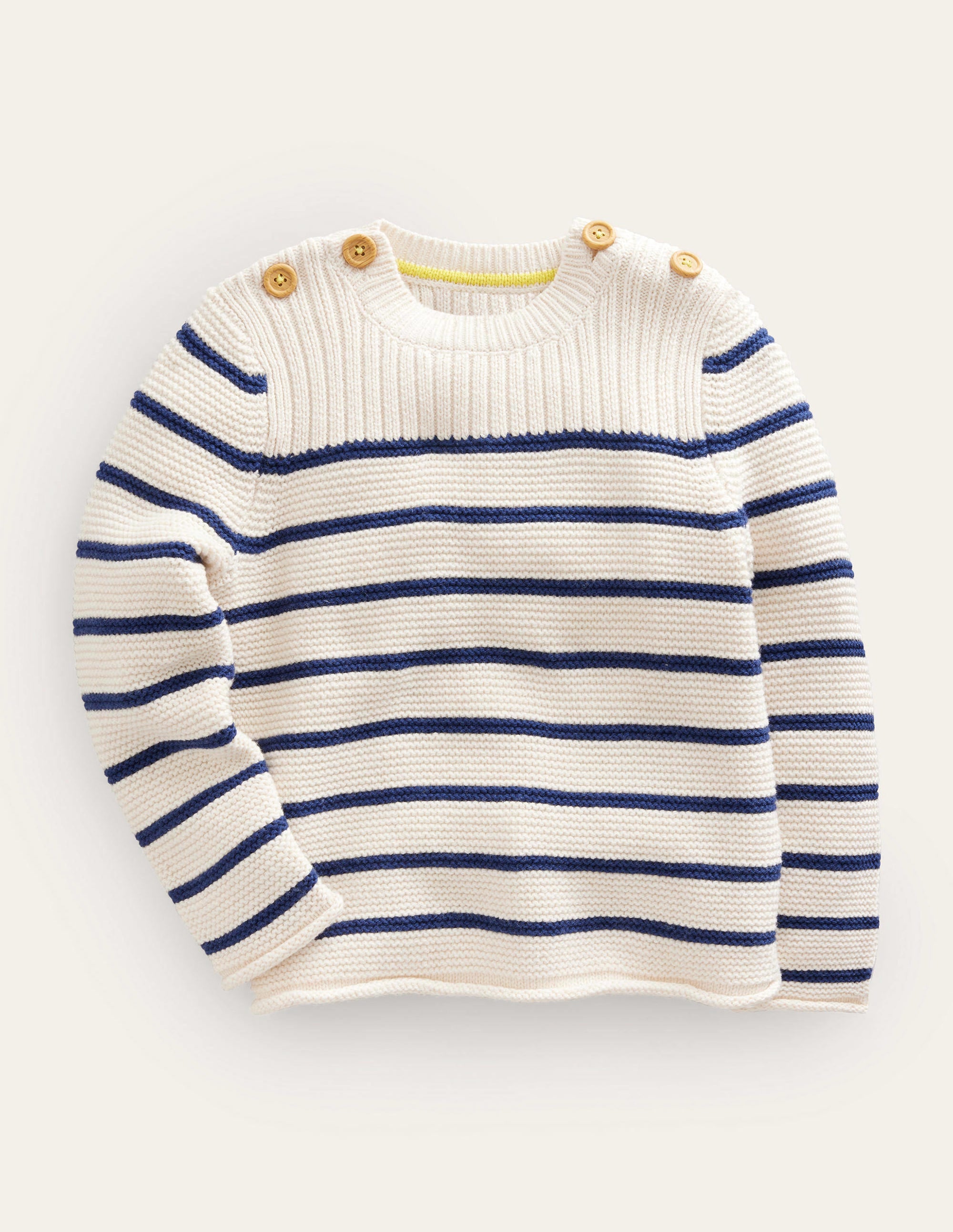 Pull nautique-Rayé écru chiné - Image 1