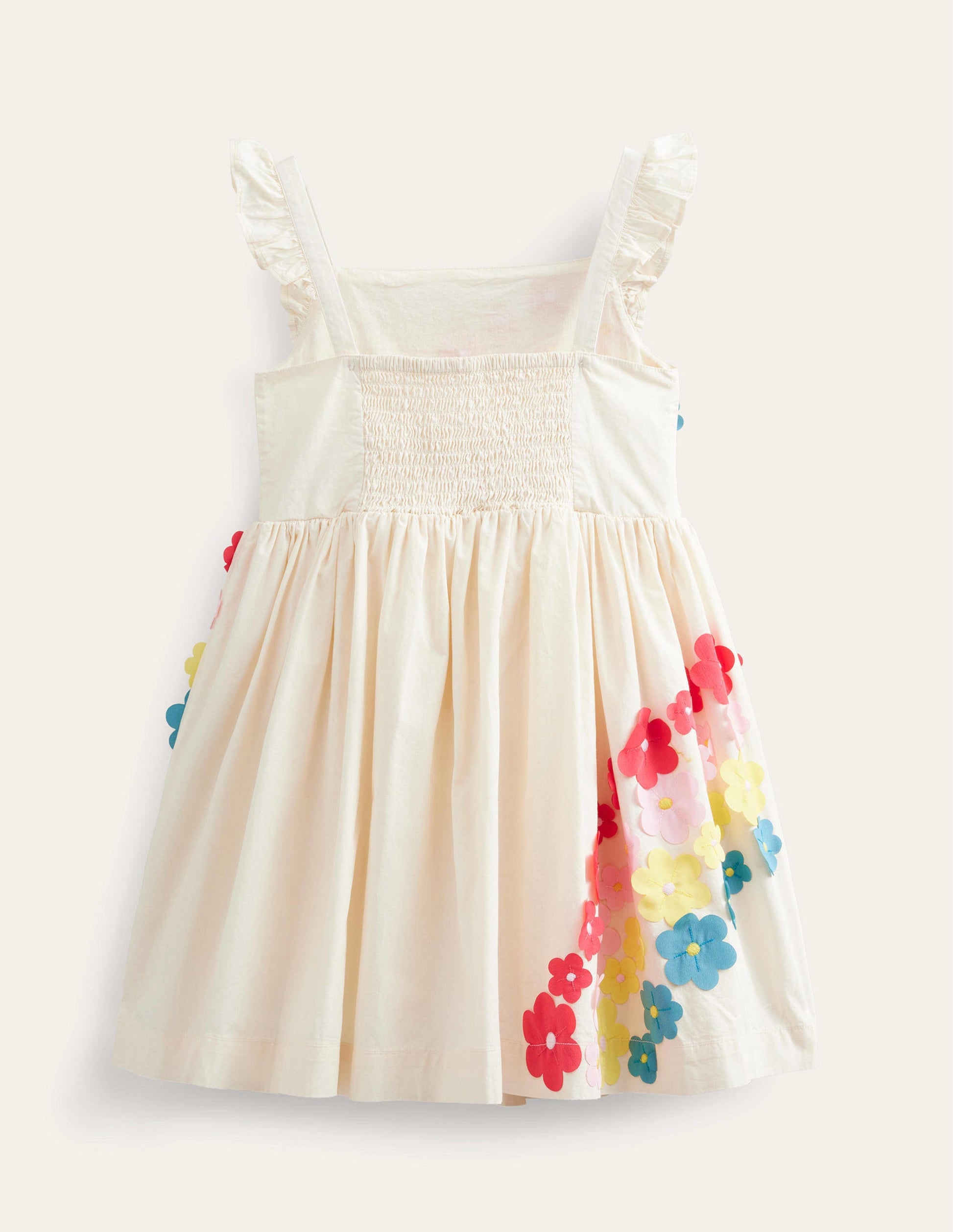 Kleid mit Regenbogen-Flatterblumen-Vanille-2