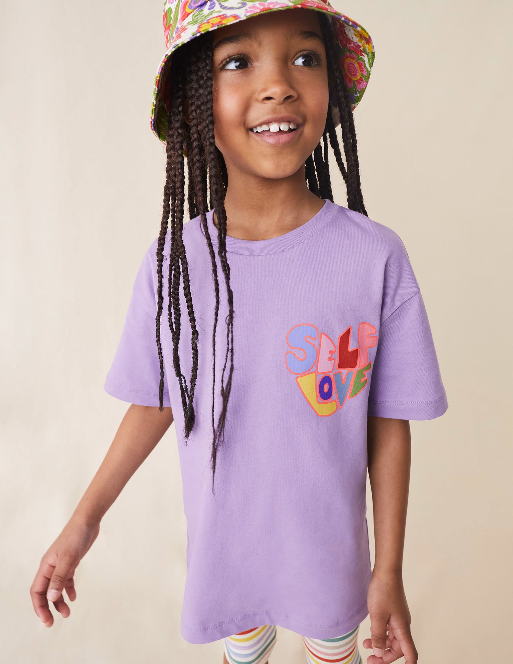 T-shirt avec inscription imprimée-Motif Self Love lavande brumeuse - Image 4