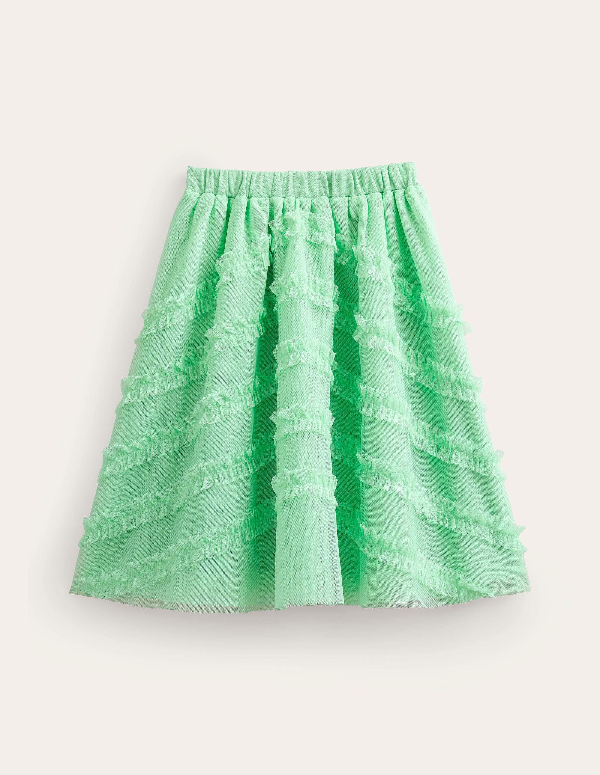 Tulle Midi Occasion Skirt-Tropical Rain Green - Image 2