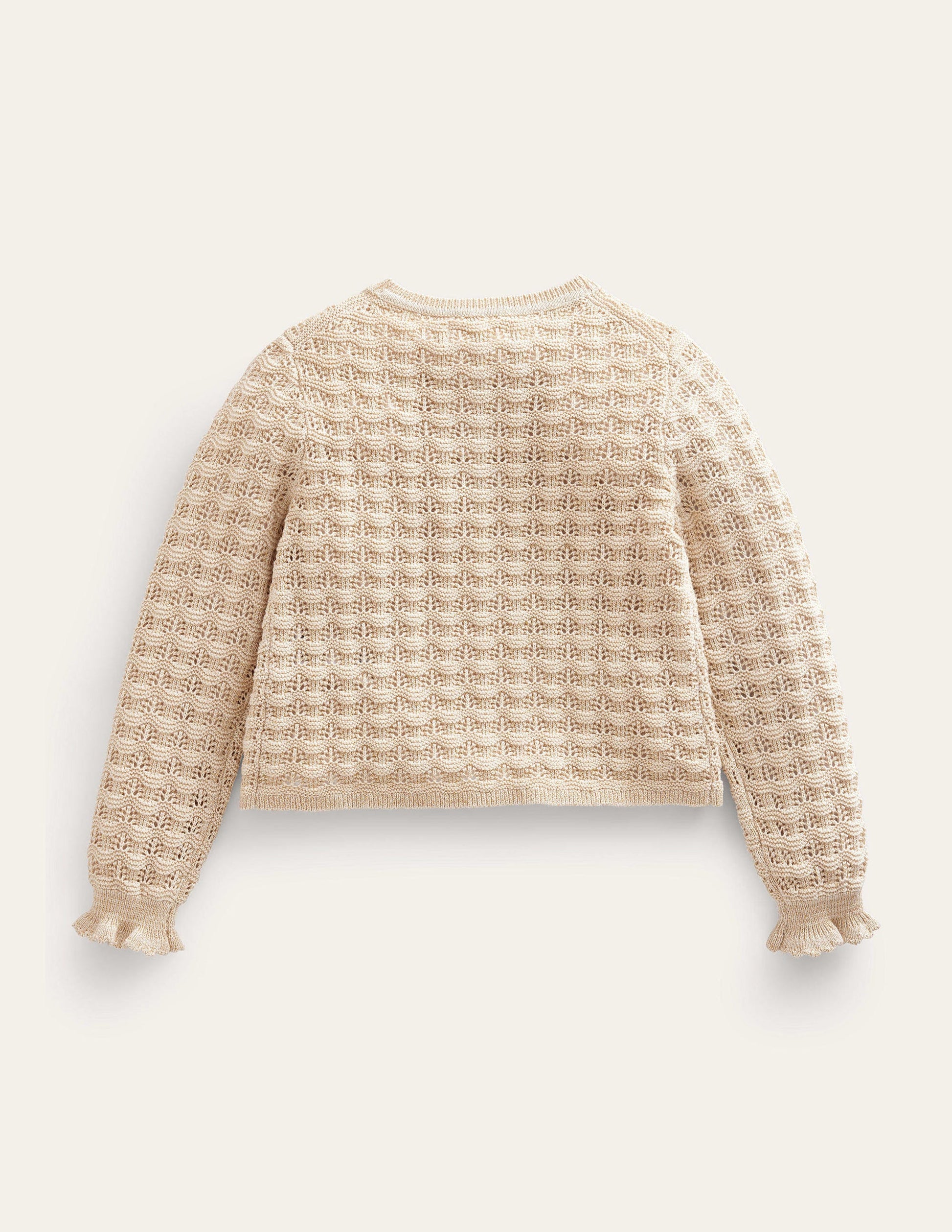 Freizeit-Strickjacke-Gold Glitzer-2