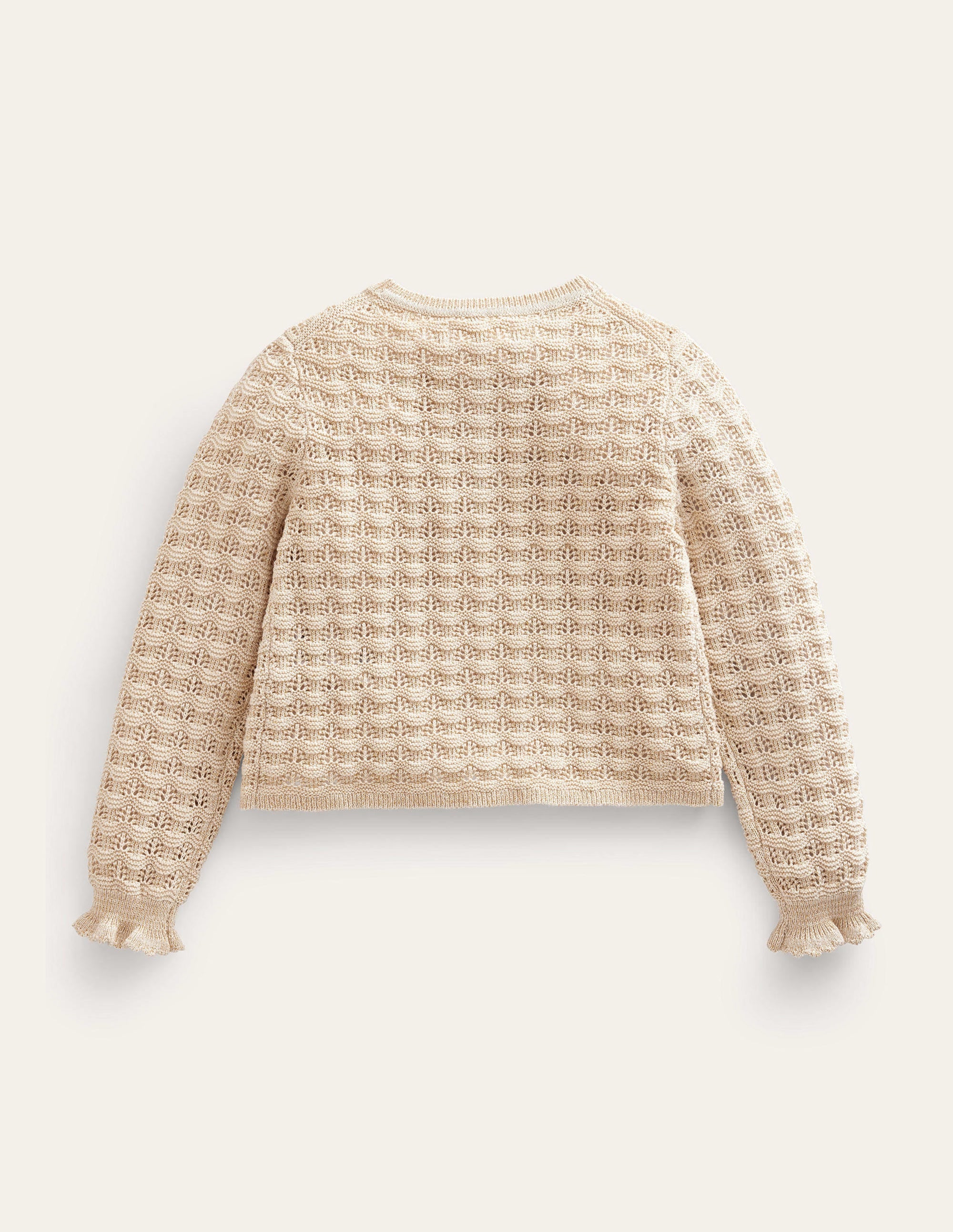 Freizeit-Strickjacke-Gold Glitzer - Image 2