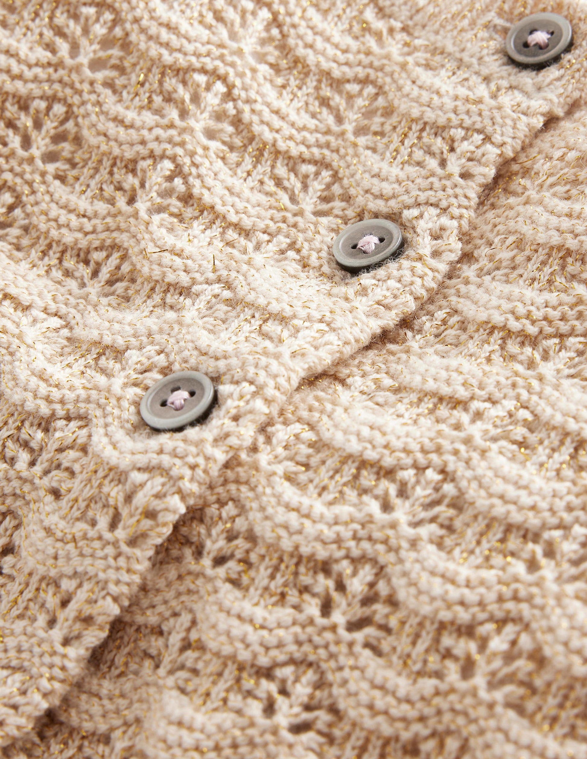 Freizeit-Strickjacke-Gold Glitzer-3