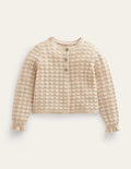 Freizeit-Strickjacke-Gold Glitzer
