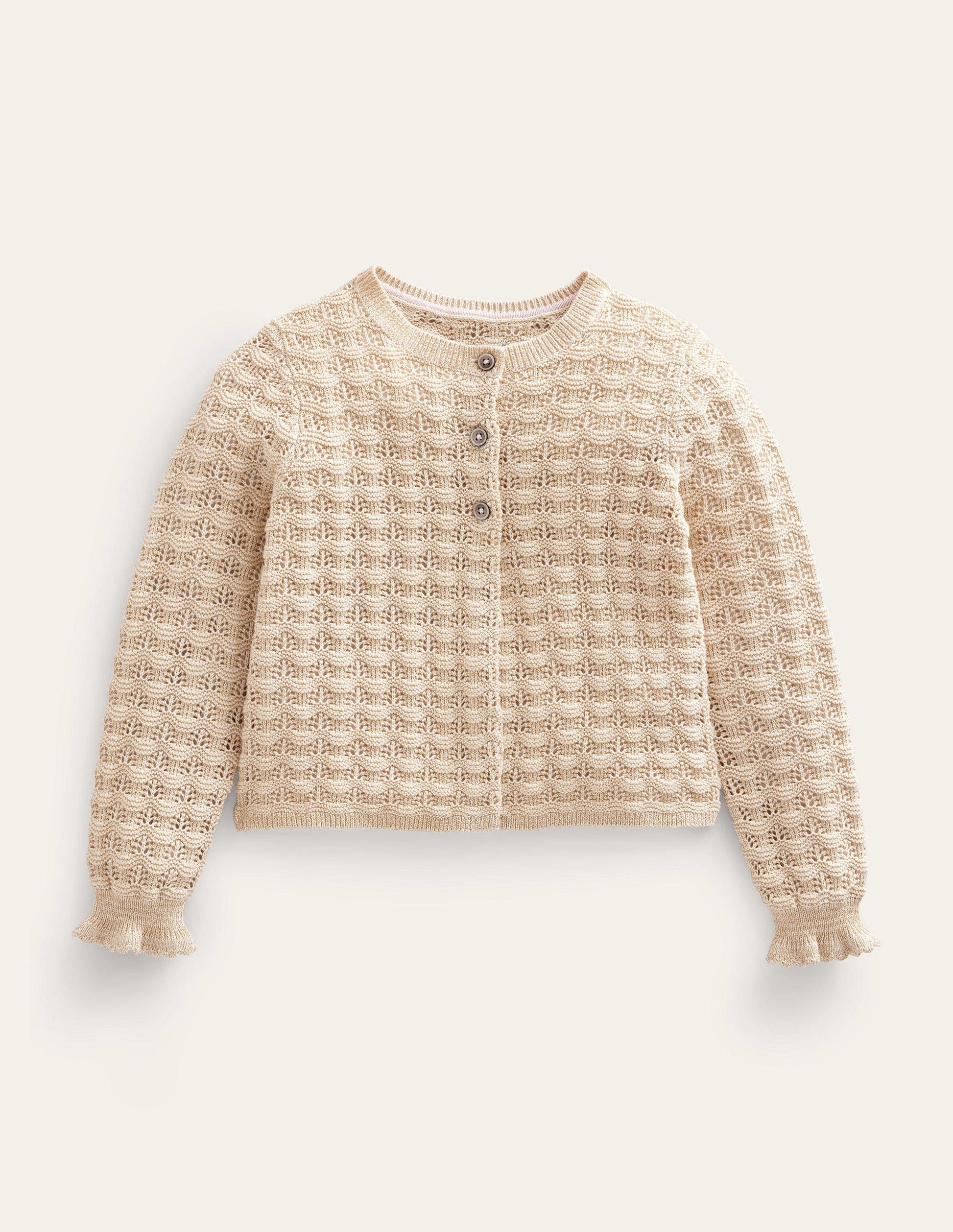 Freizeit-Strickjacke-Gold Glitzer-1