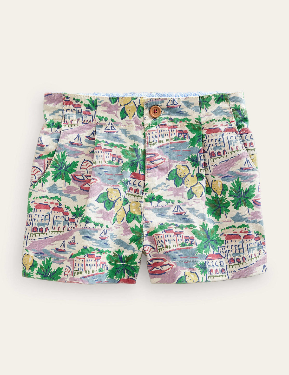 Gemusterte Chinoshorts-Bunt, Szenenmotiv-1