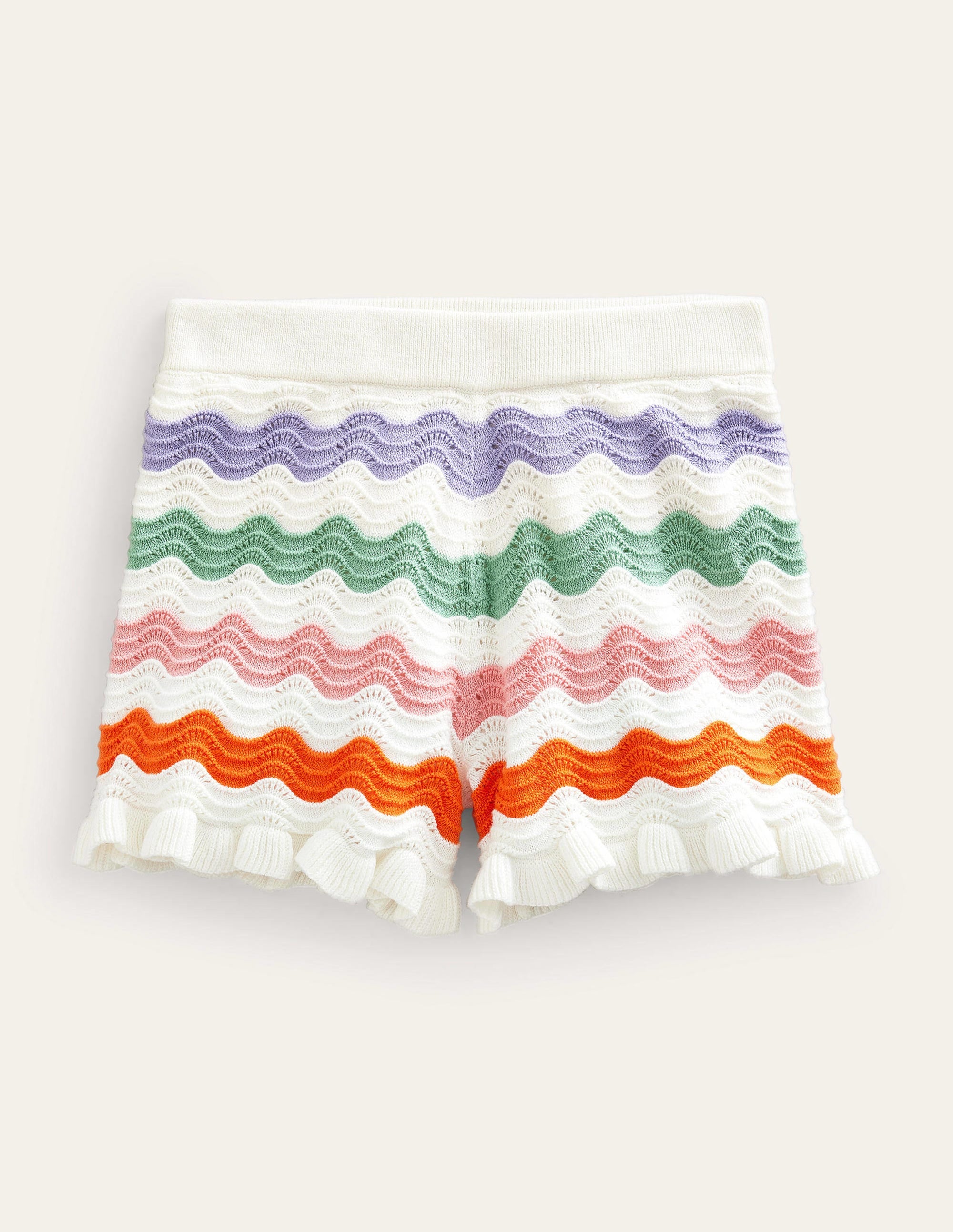 Strickshorts mit Rüschen-Bunt, Regenbogen - Image 1