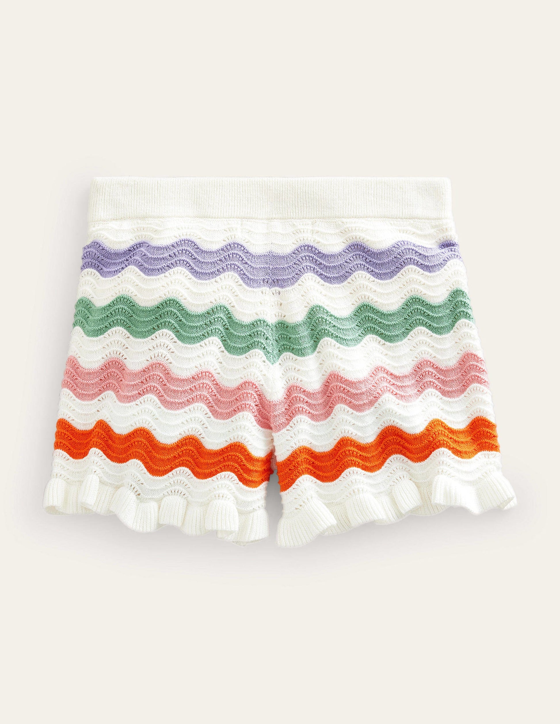 Strickshorts mit Rüschen-Bunt, Regenbogen-2