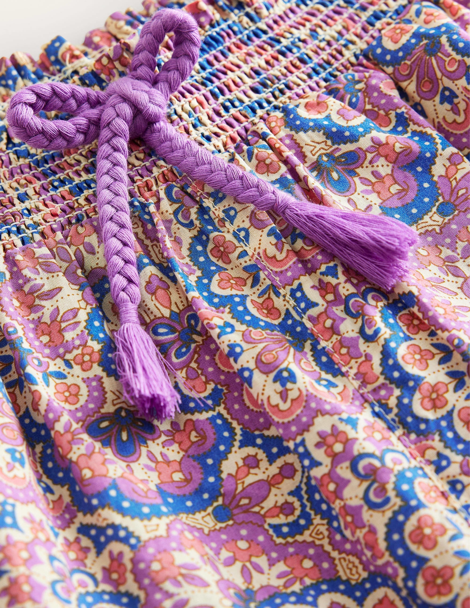 Gemusterte Ballonhose-Lila/Pfirsich, Paisleymuster - Image 3