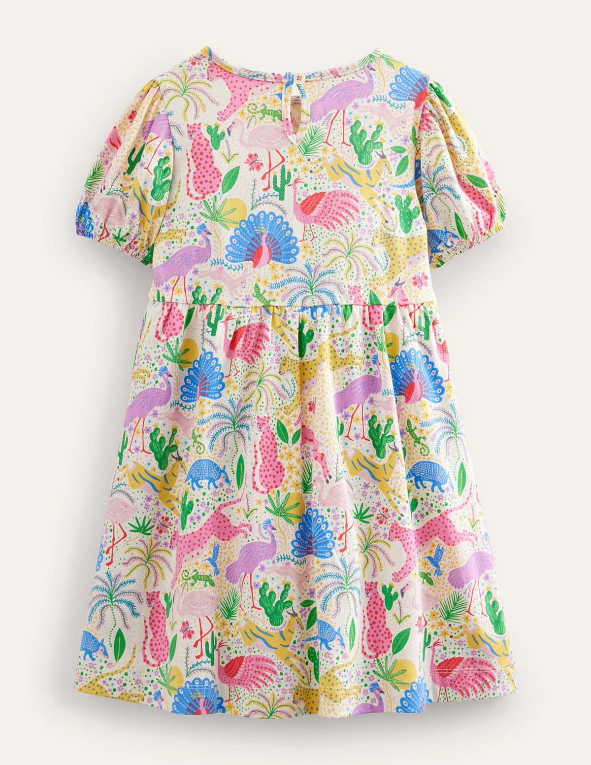 Kleid mit Puffärmeln-Bunt, Wüstenmotiv - Image 2
