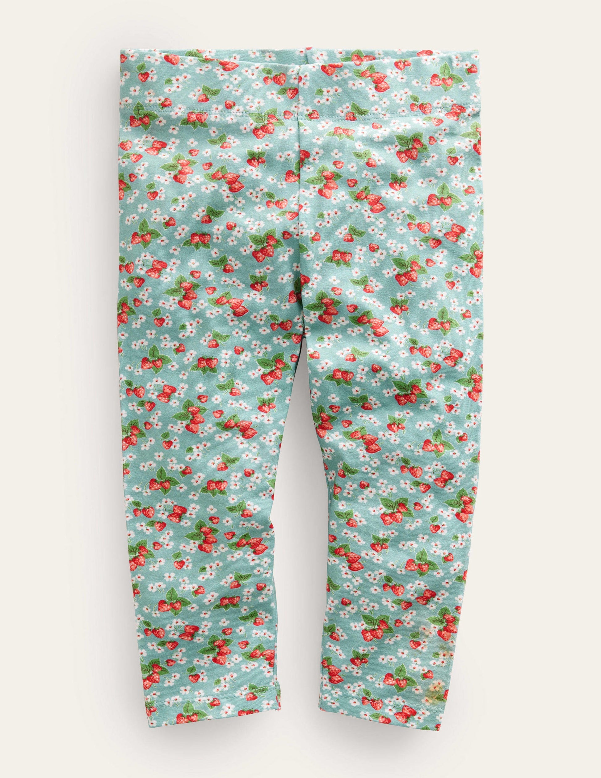 Legging court fun-Fraises bleu-1