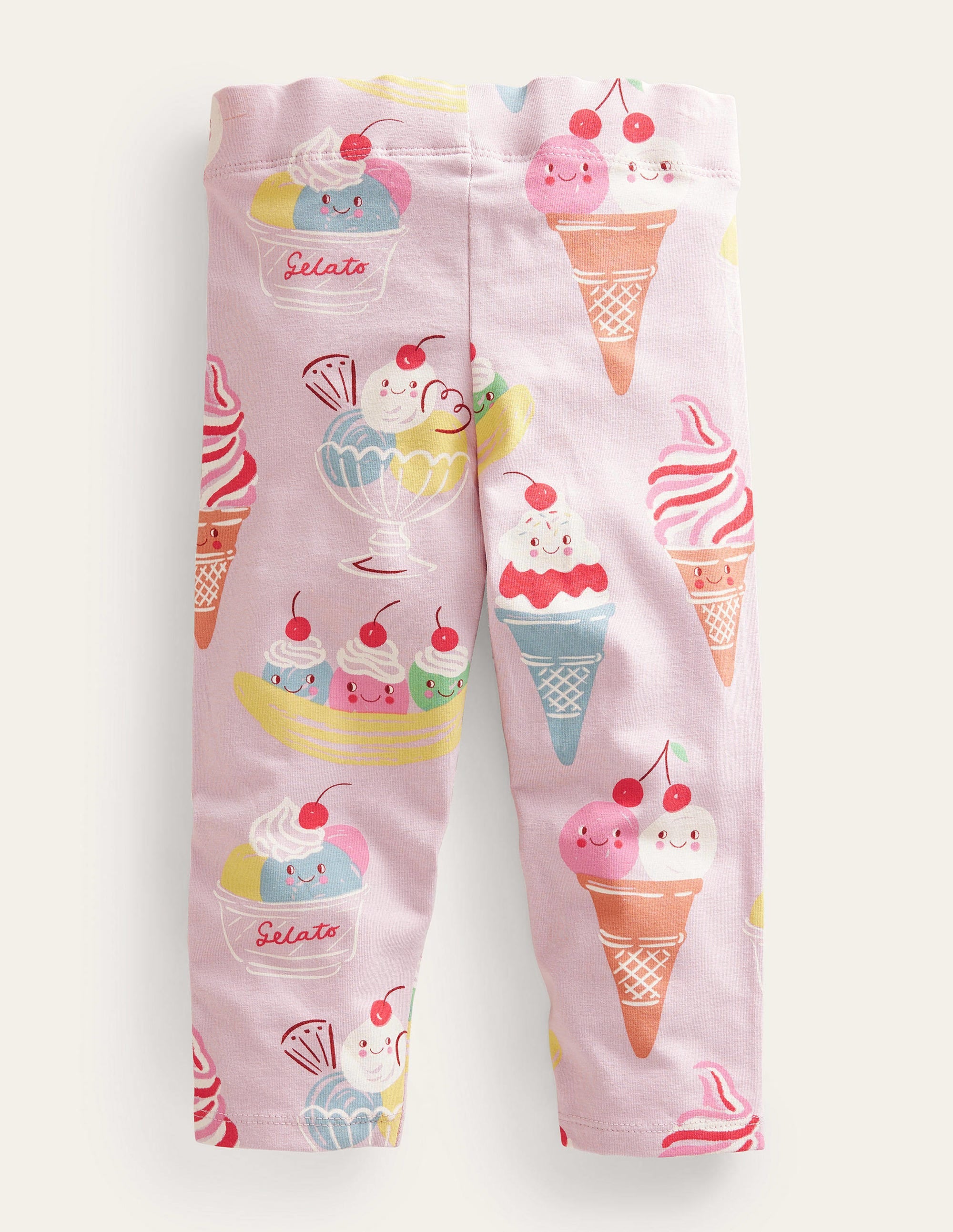 Fun Cropped Leggings-Pink Ice Creams - Image 2