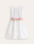 Mini-Me-Kleid mit Lochstickerei-Naturweiß