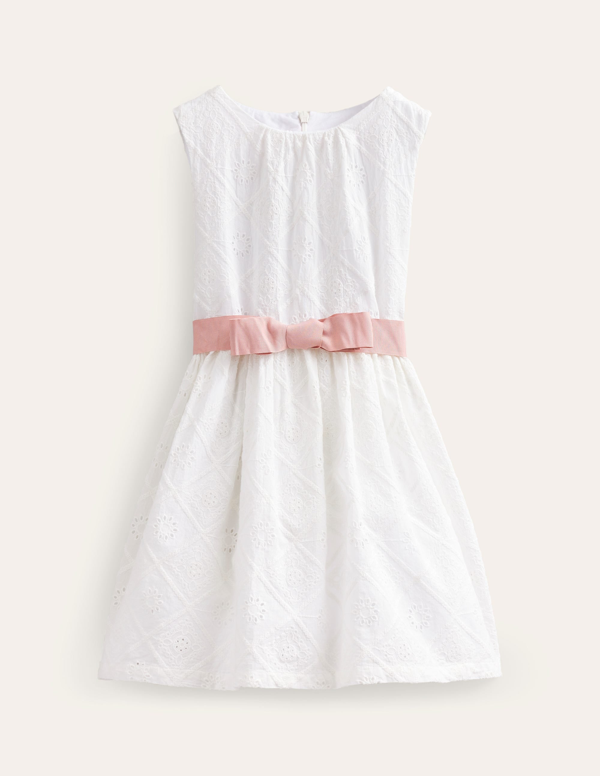 Mini-Me-Kleid mit Lochstickerei-Naturweiß - Image 1