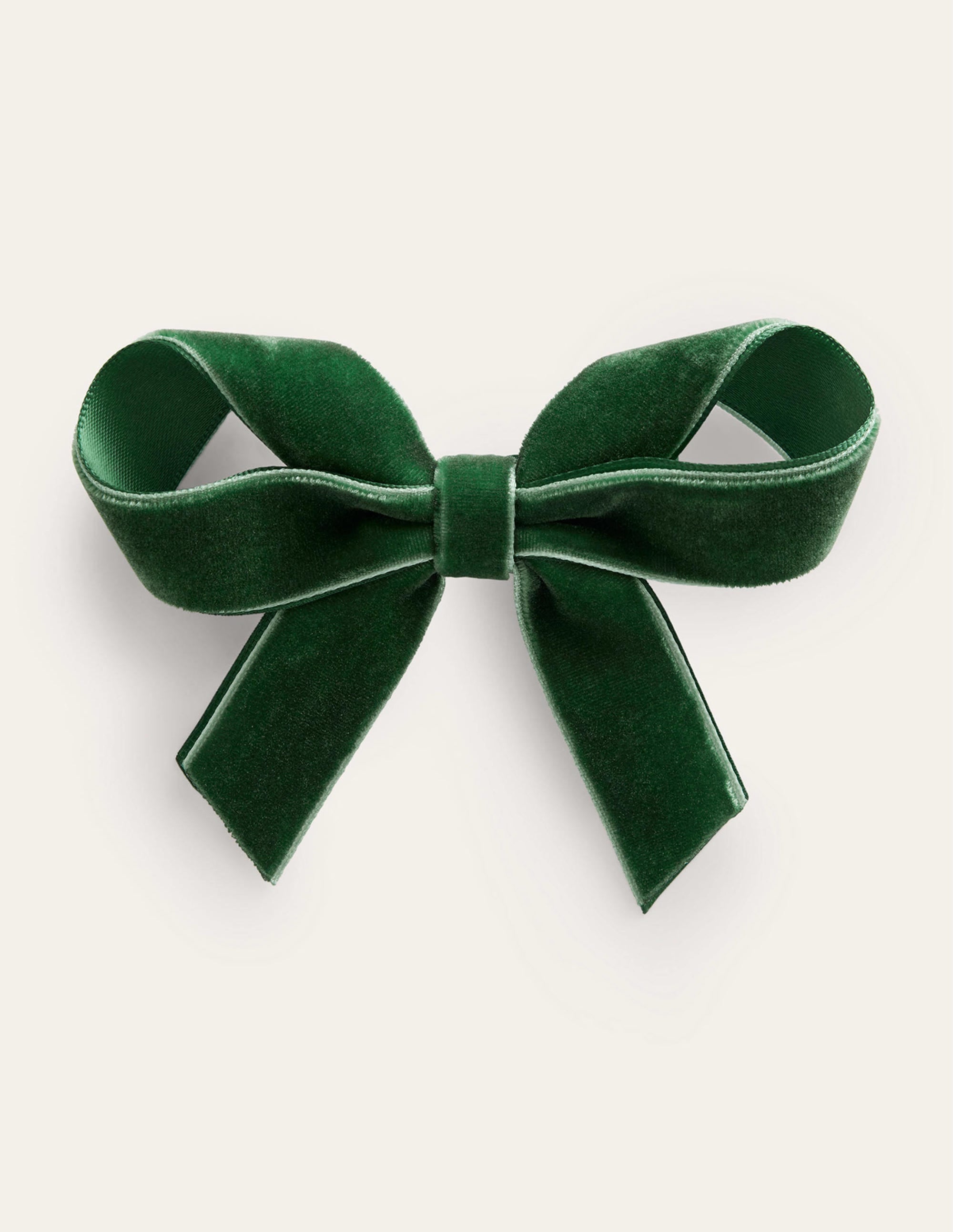 Barrette avec grand nœud-Émeraude Intense - Image 1