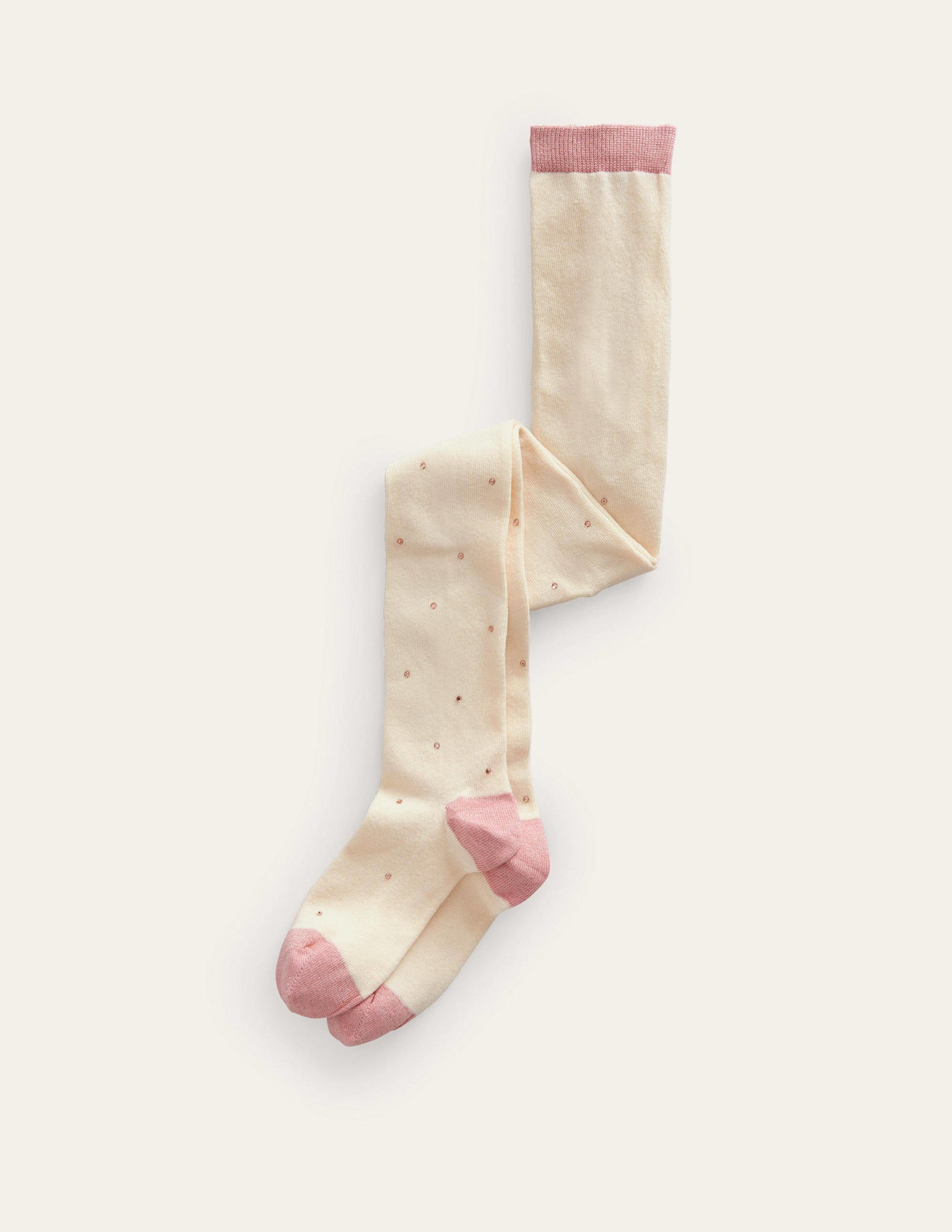 Glitzernde Strumpfhose-Naturweiß Creme-1