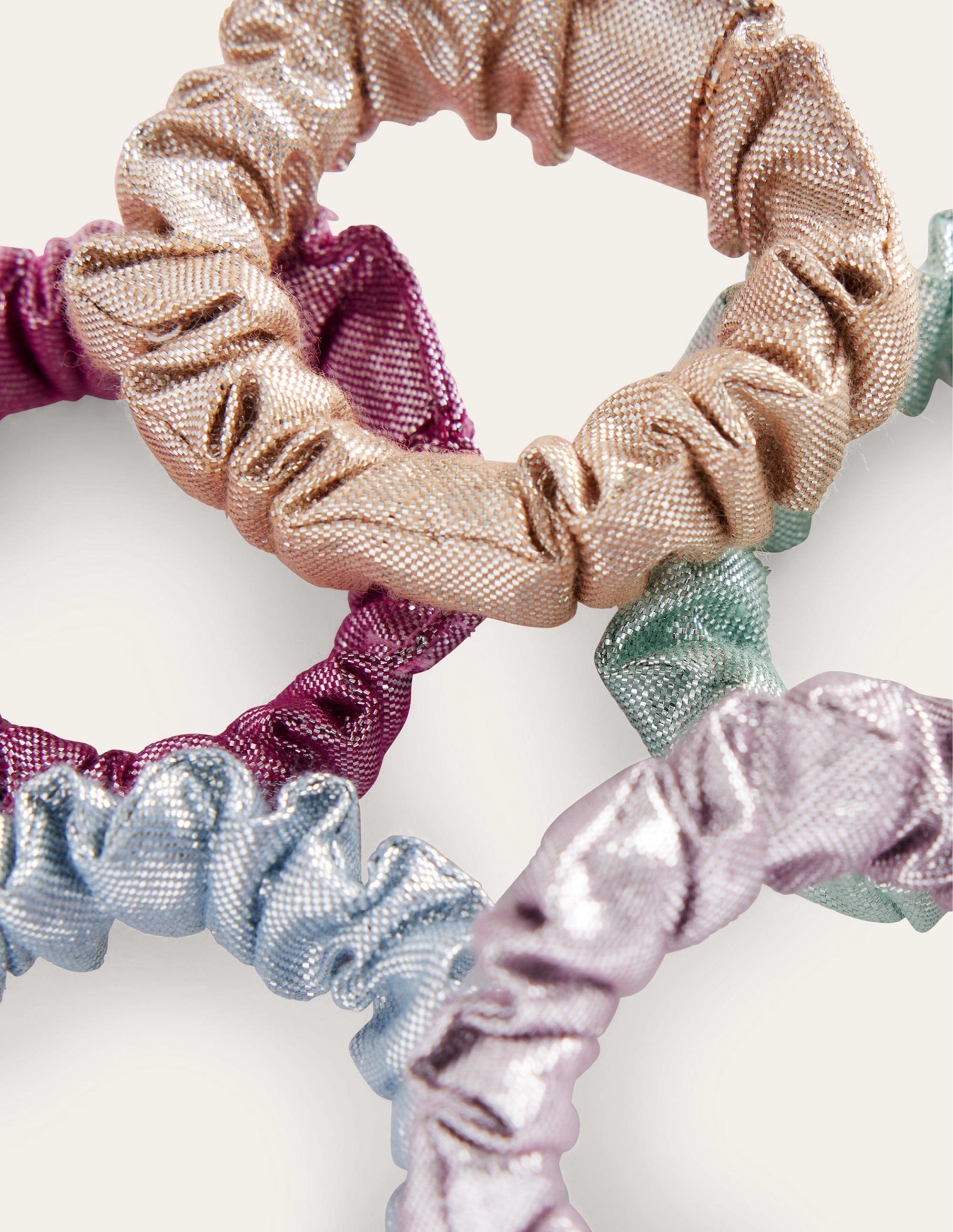 5 Pack Scrunchies-Multi Metallic - Image 2