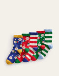 Socken im 5er-Pack-Festlich Streifen