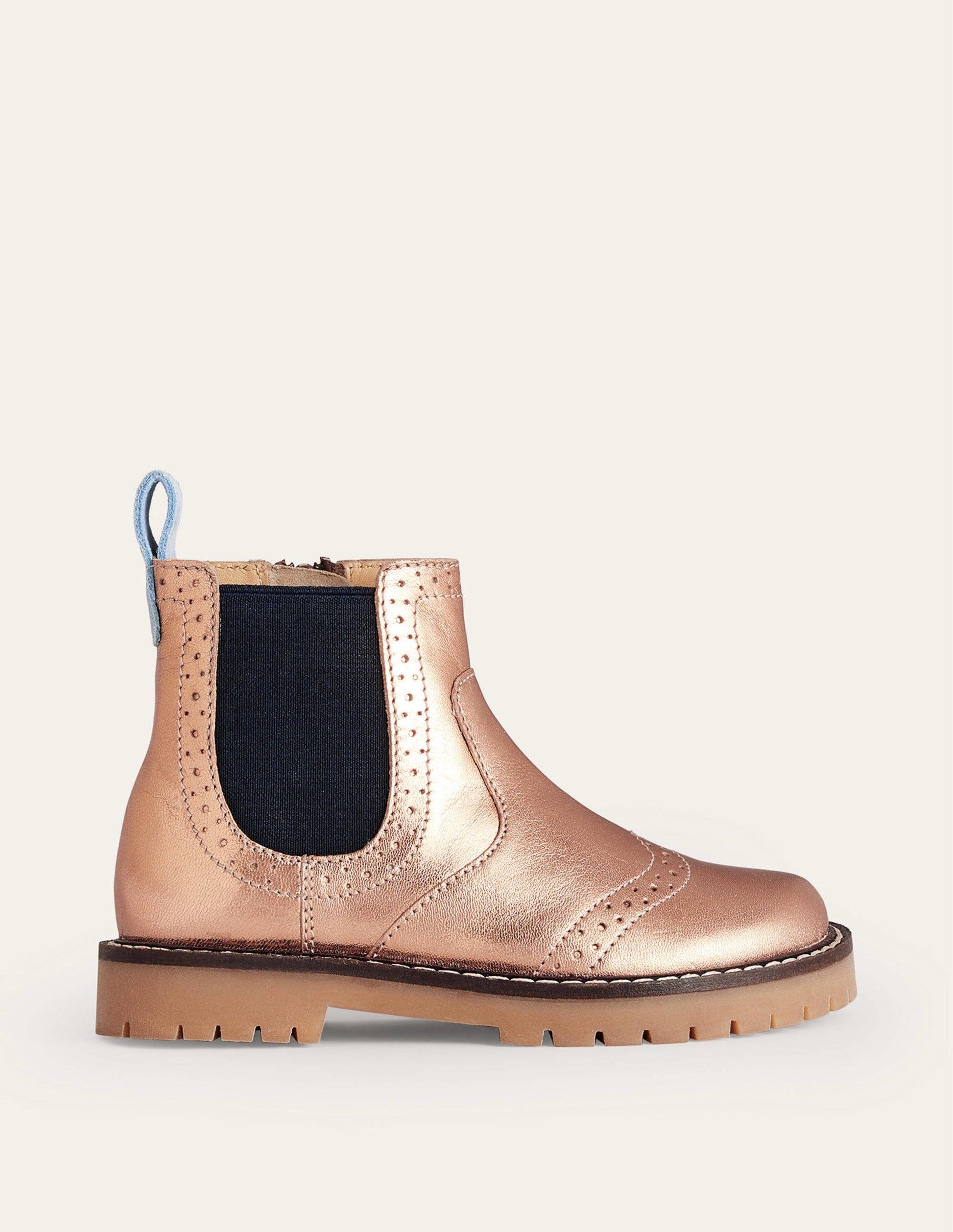 Bottines Chelsea en cuir-Bronze intemporel-1