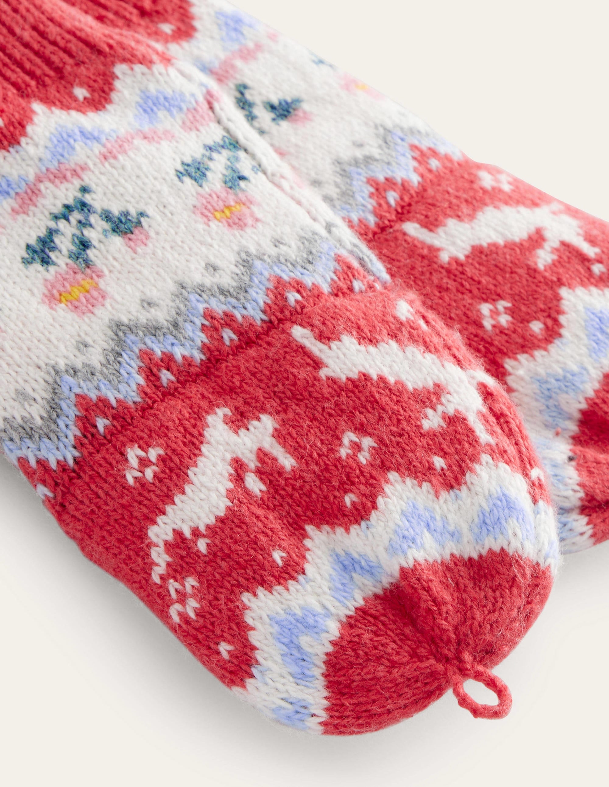 Fair-Isle-Strickfäustlinge-Zuckerwattenrosa - Image 2