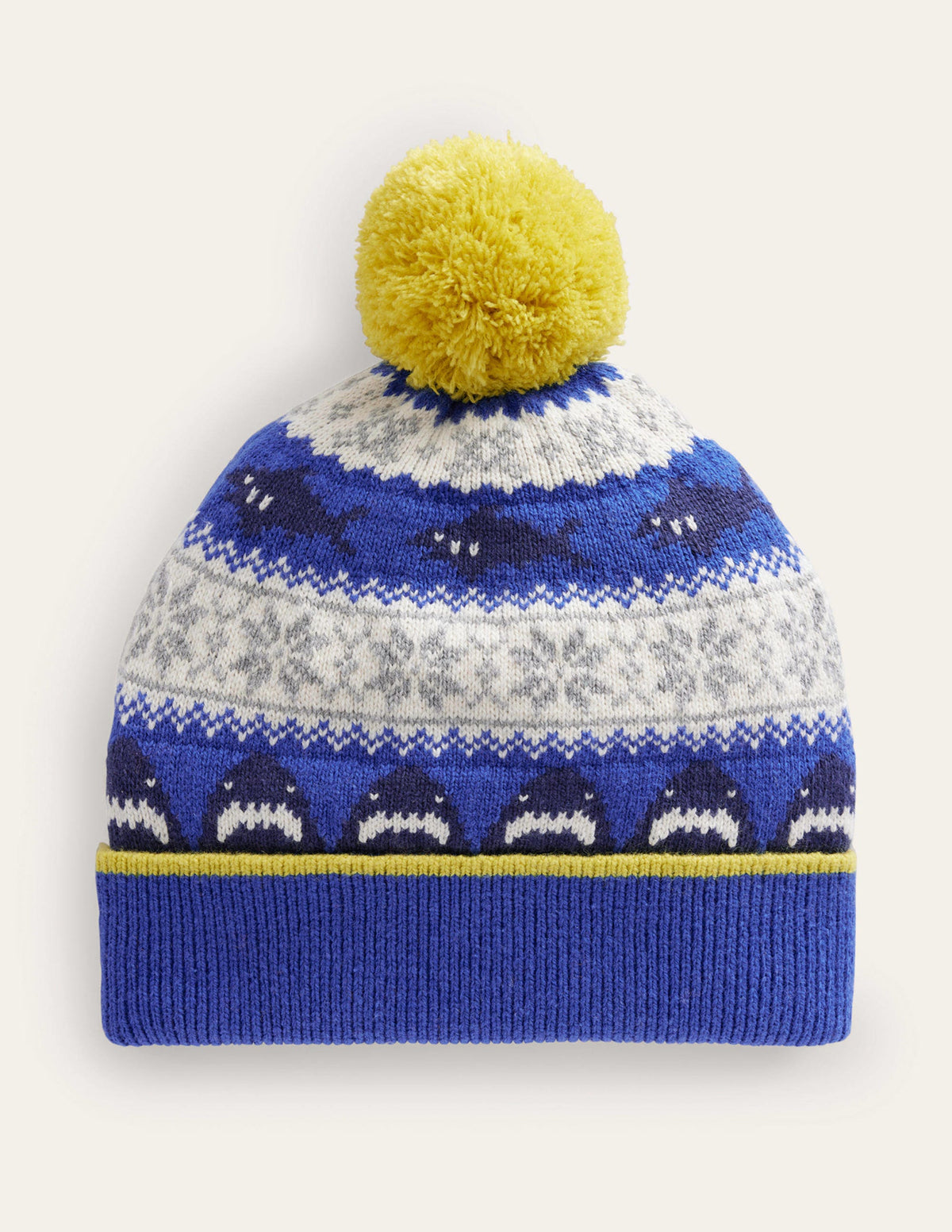 Fair-Isle-Strickmütze-Dunkles Kobaltblau Haie - Image 1
