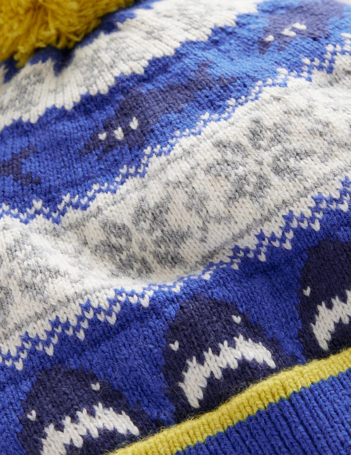 Fair-Isle-Strickmütze-Dunkles Kobaltblau Haie - Image 2